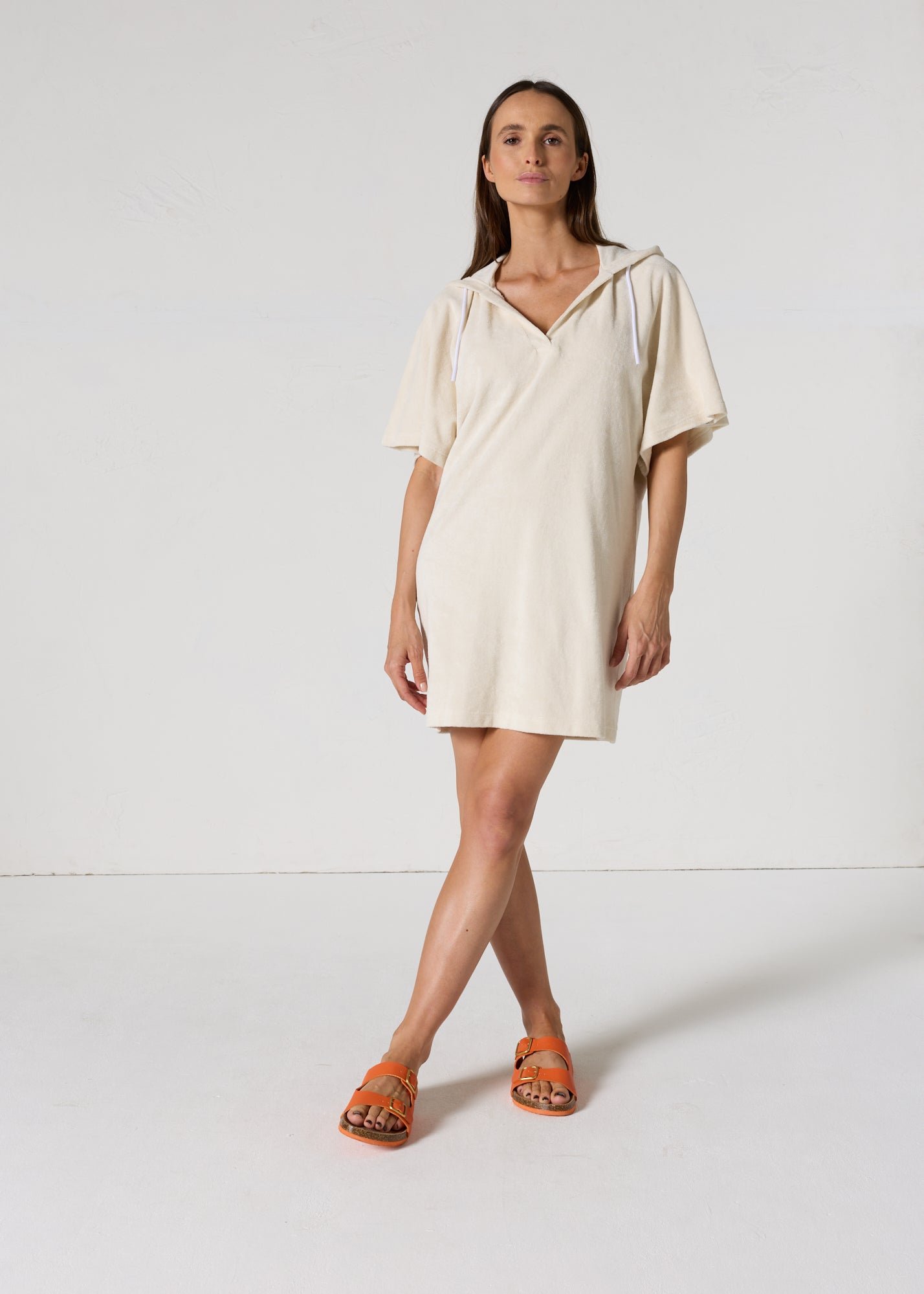 Robe éponge à capuche pearl JOTT Blanc