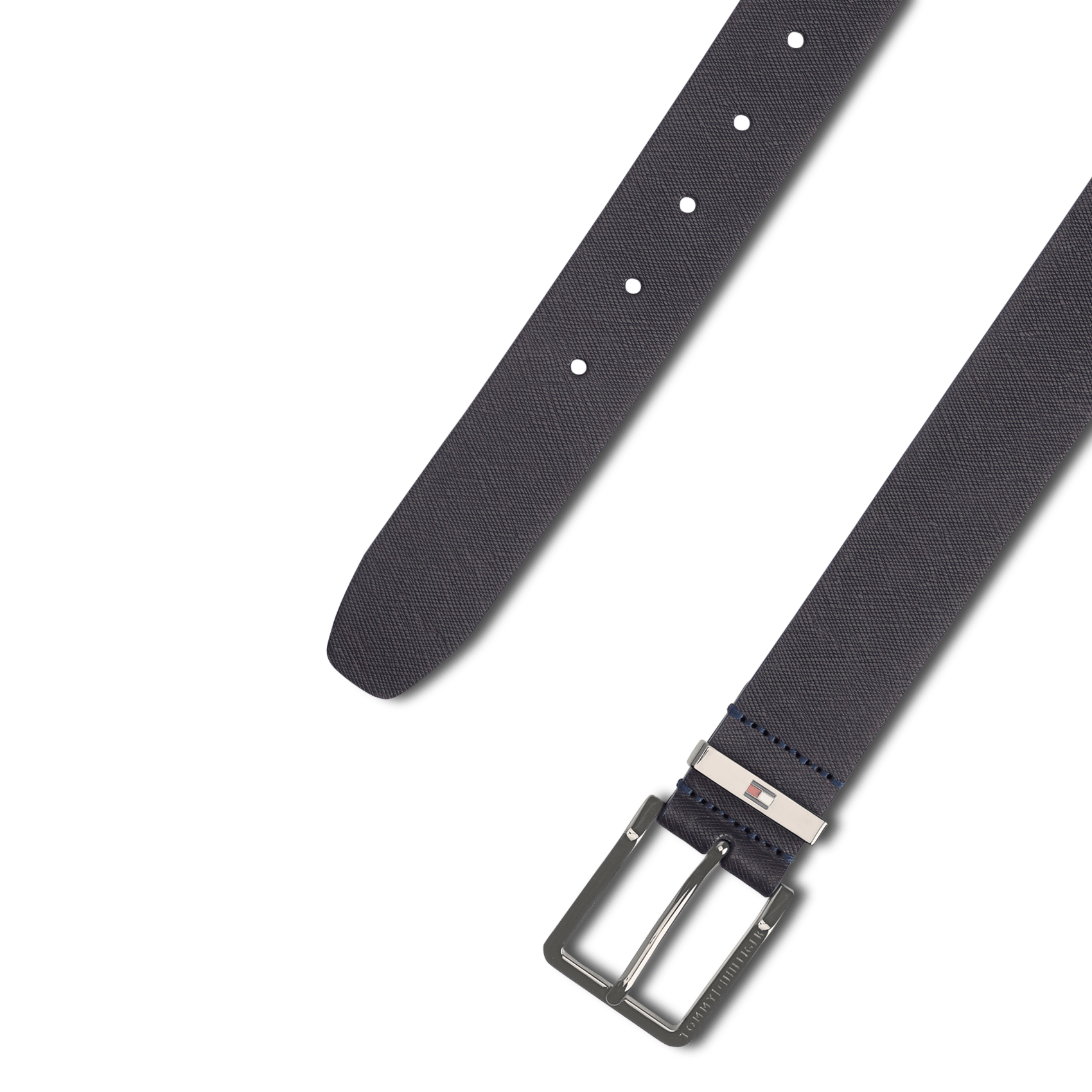 Cinturón de cuero texturizado TOMMY HILFIGER Azul