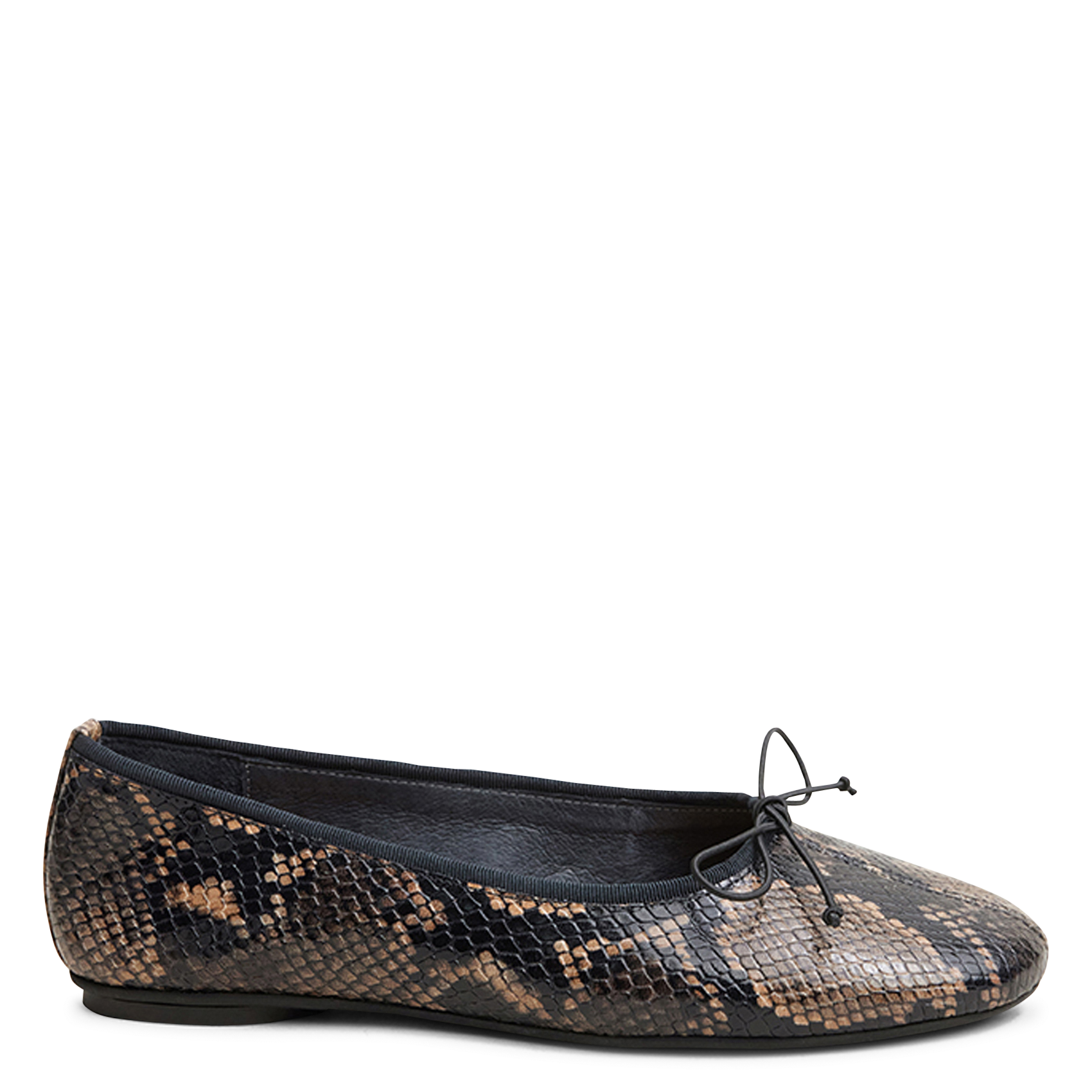Ballerines python en cuir JONAK Marron