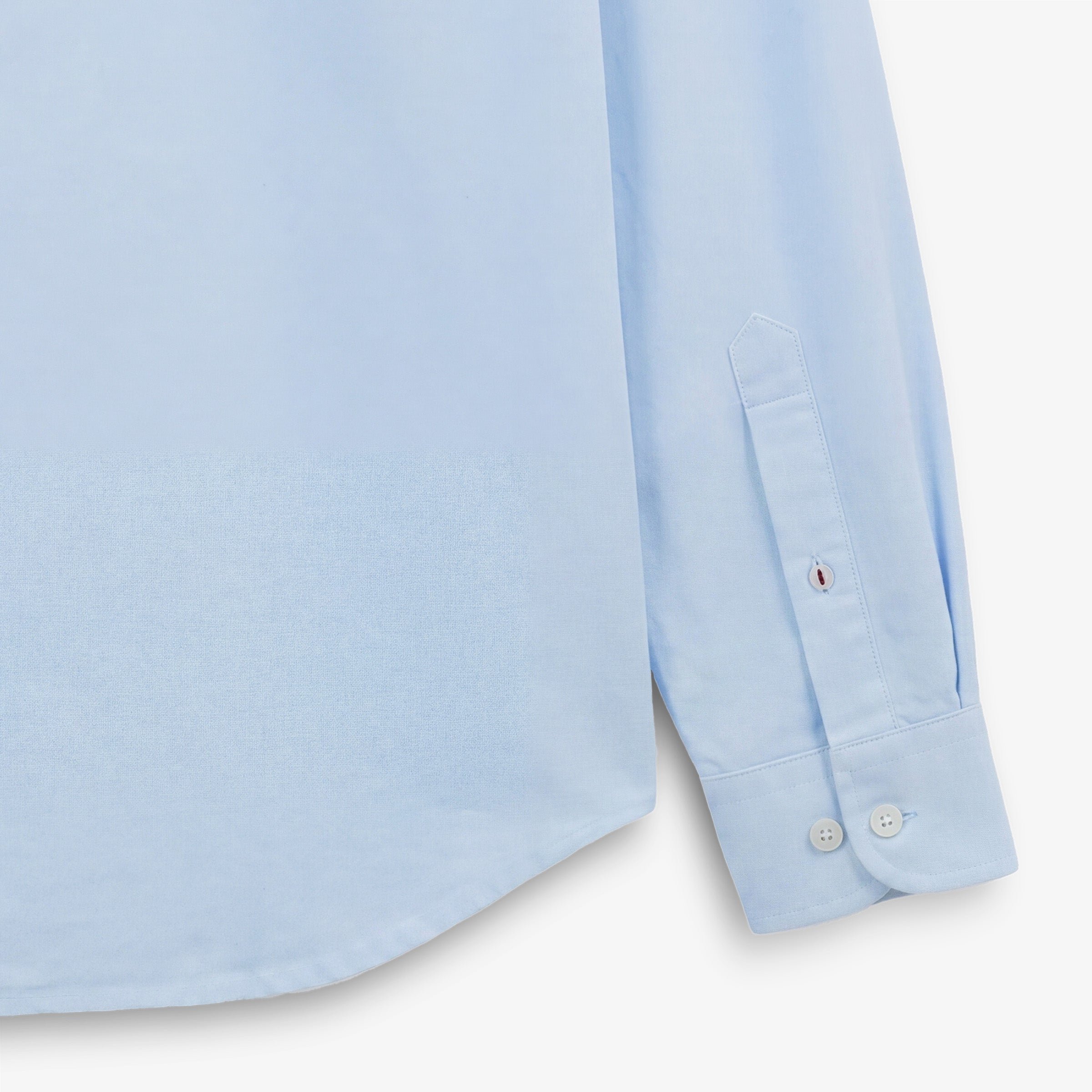 Chemise manches longues en coton oxford avec ganse tricolore SERGE BLANCO Bleu