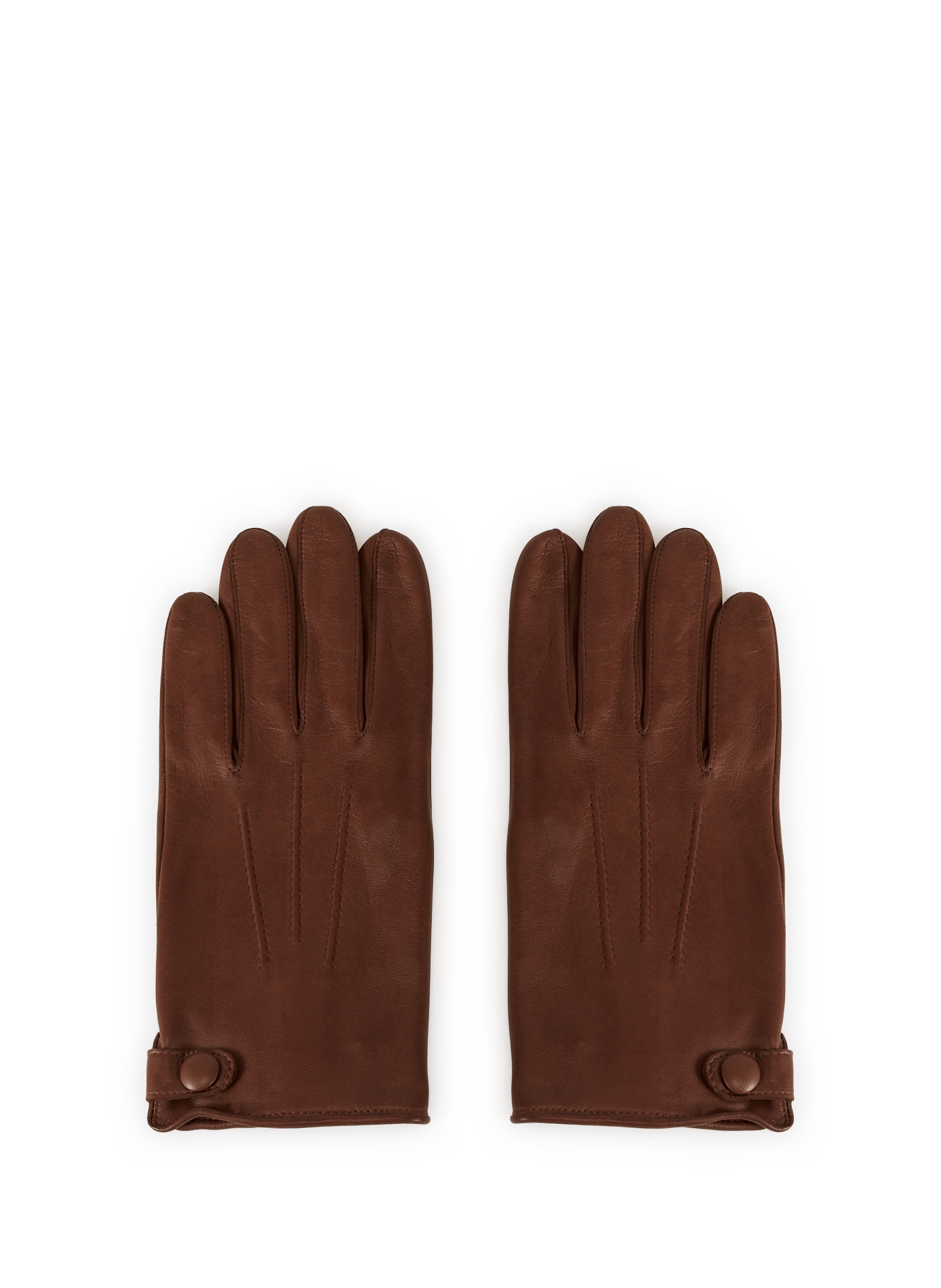 Touchscreen leather gloves SAISON 1865 Brown