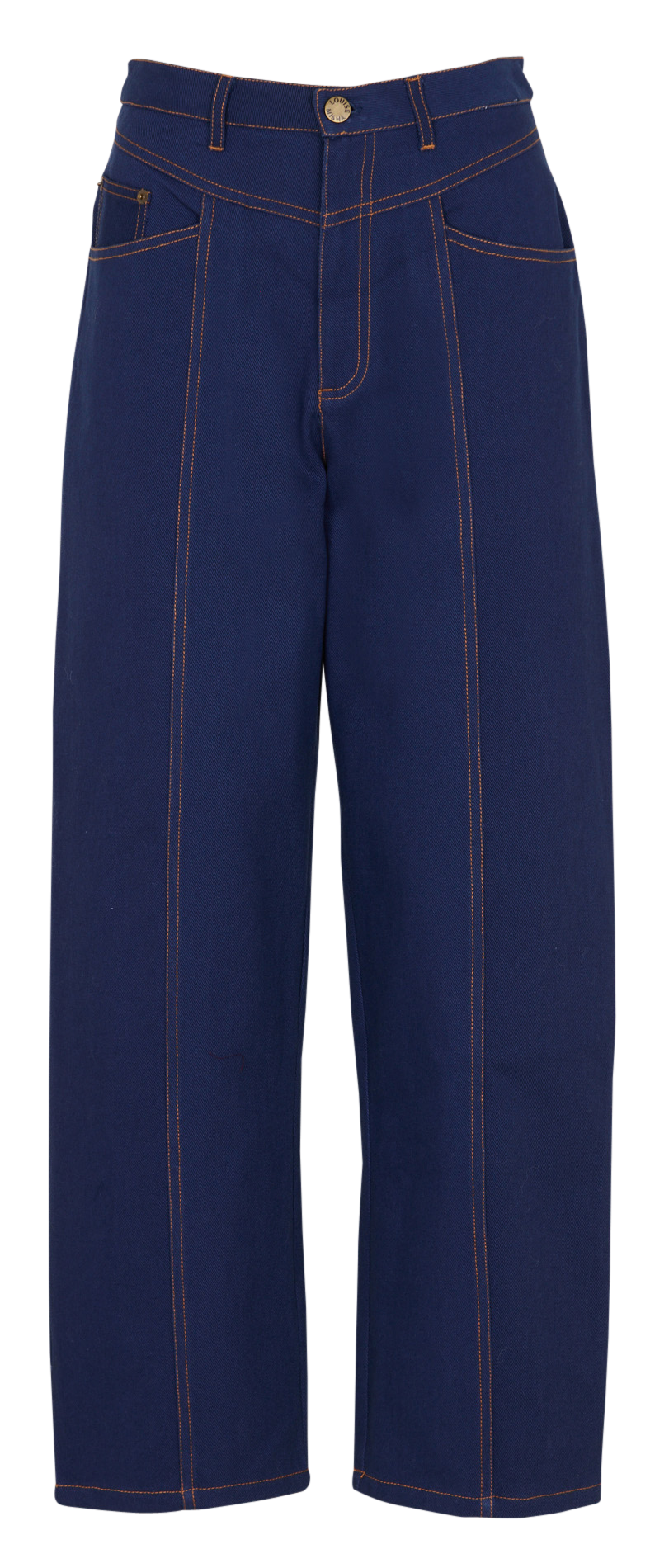 Jeans mit Steppnähten aus Baumwolle LOUISE MISHA Blau