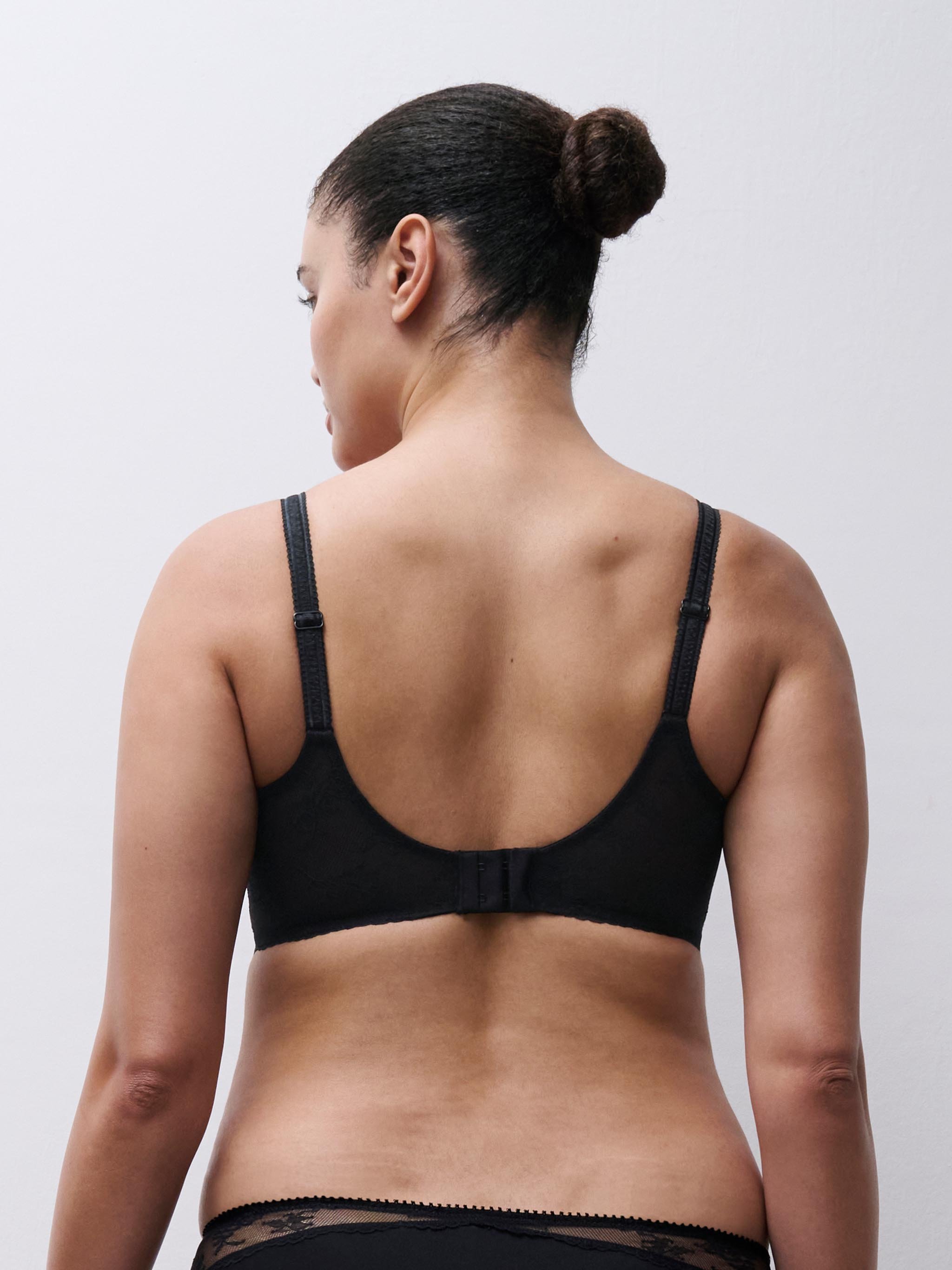 Non-wired bra with floral embroidery CHANTELLE Black