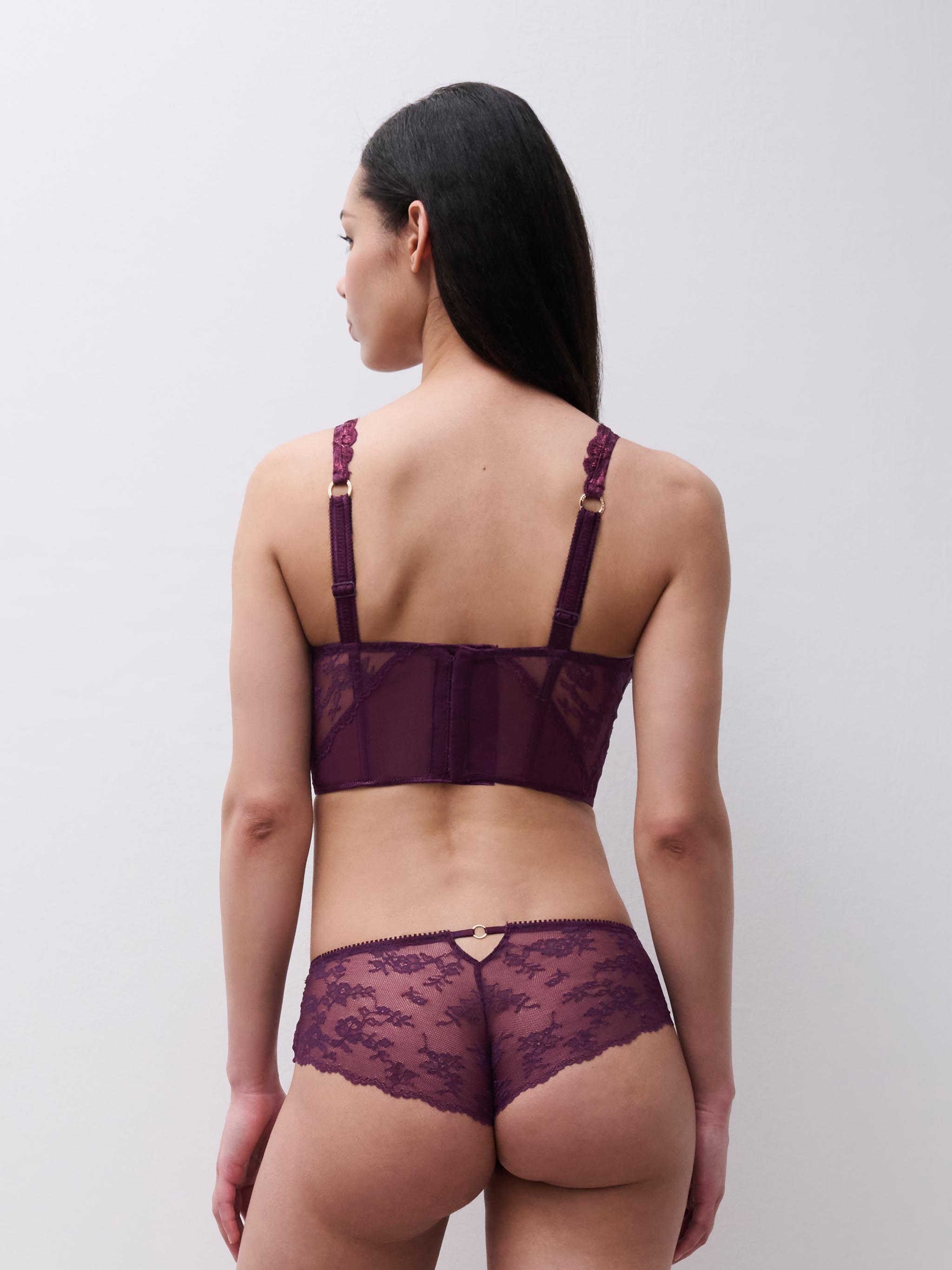 Floral Embroidered Bustier | Purple CHANTELLE Women