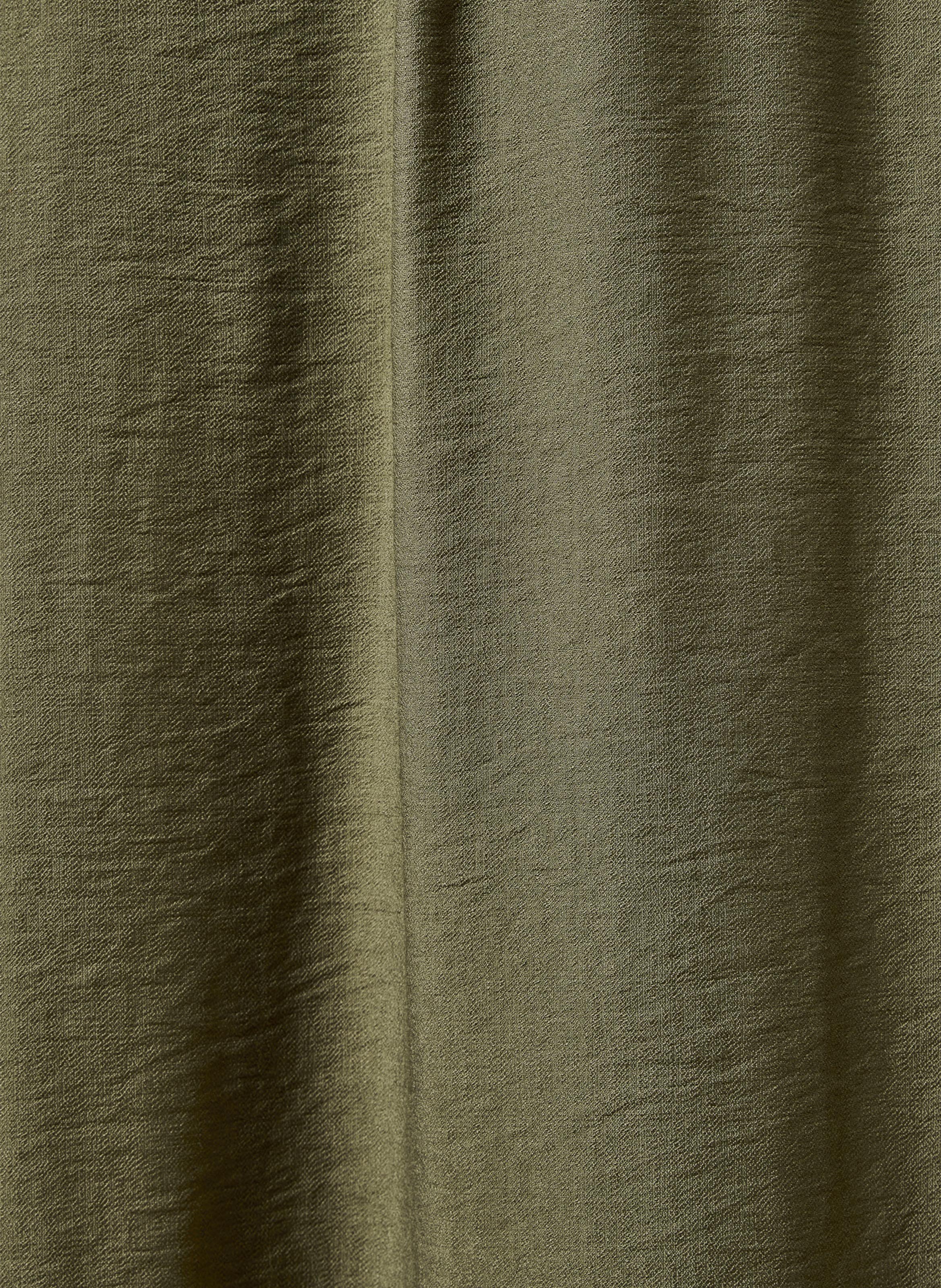 Long V-neck dress LA FEE MARABOUTEE Khaki