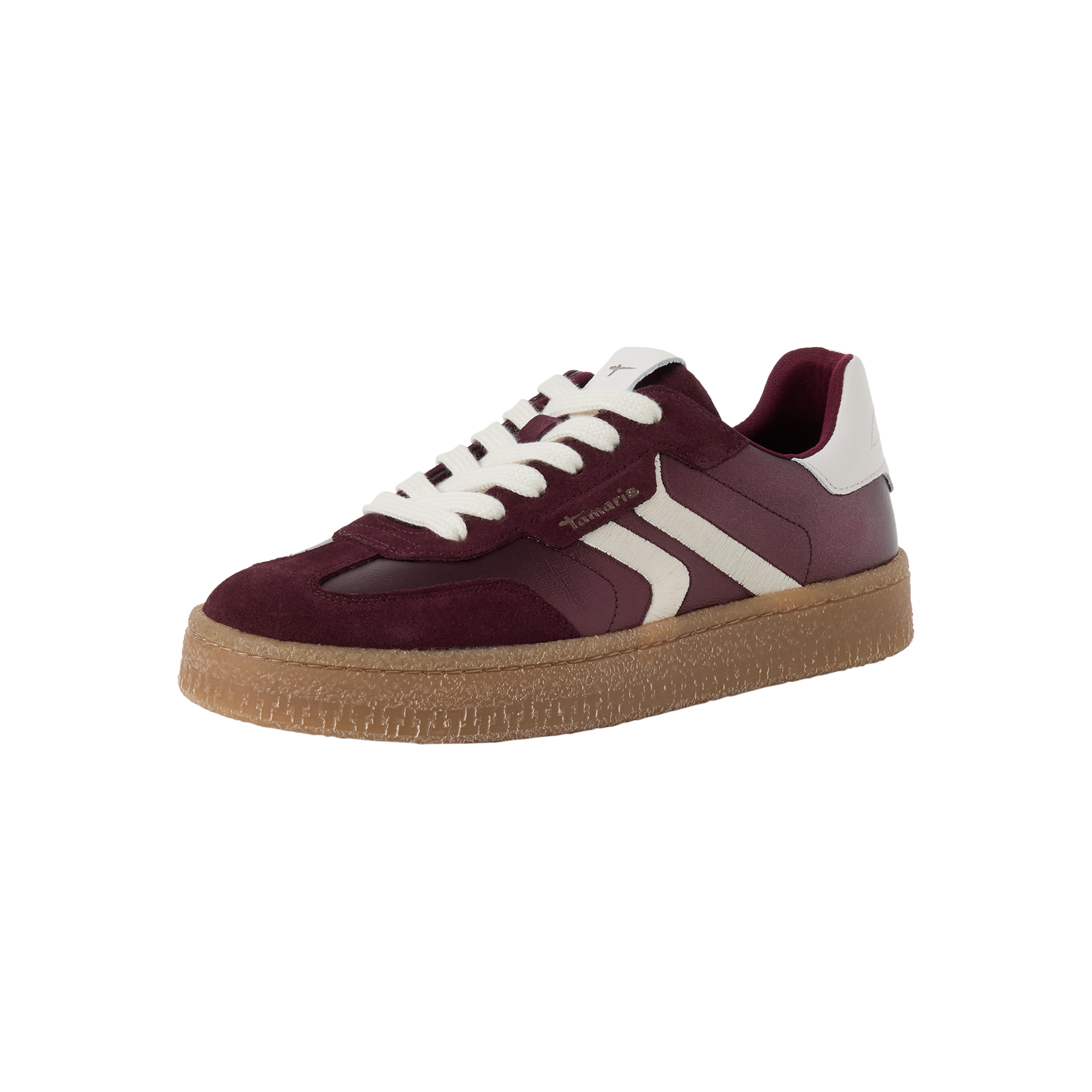 Leather trainers TAMARIS Red
