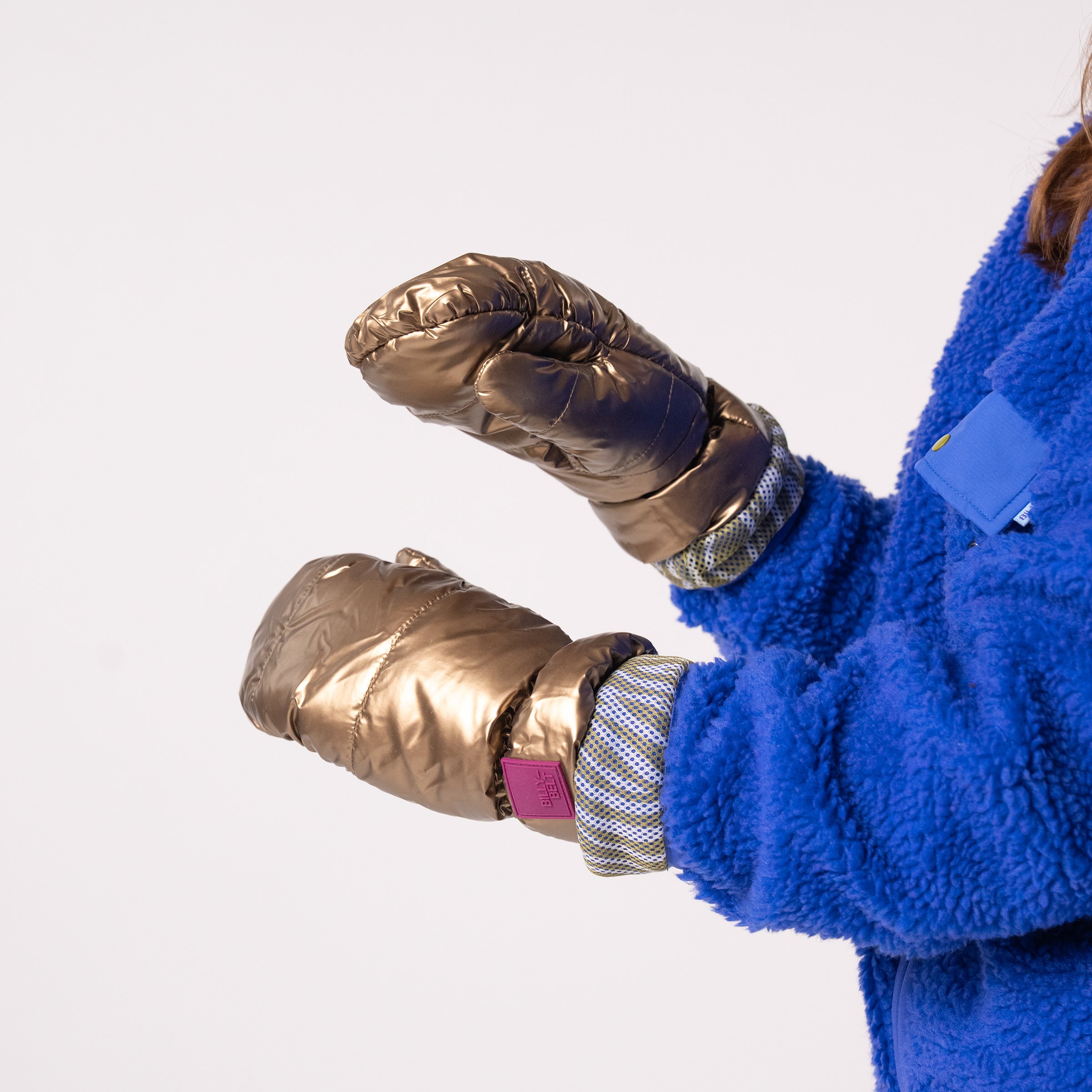 Metallic fleece mittens | Golden BILLYBELT Women