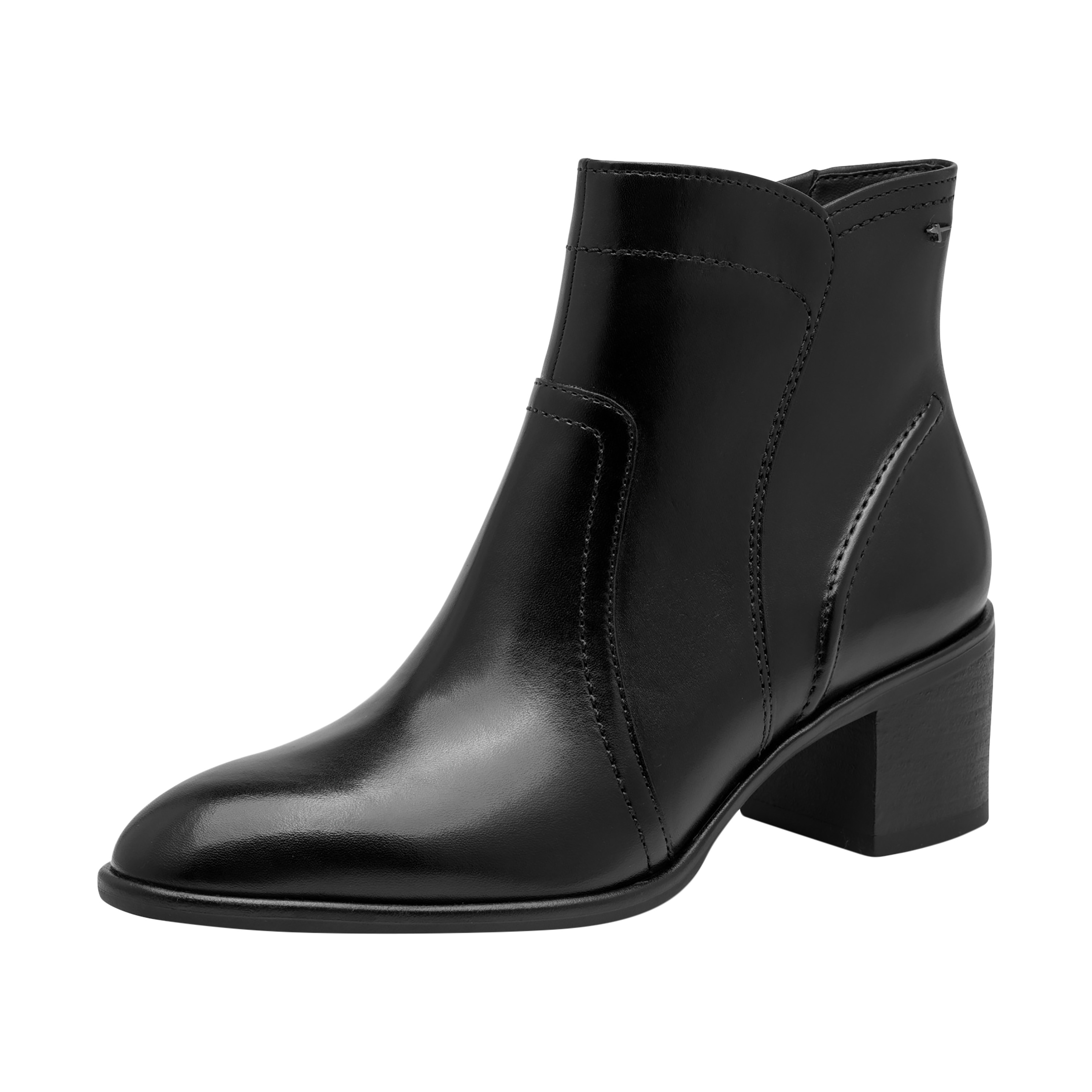 Leather ankle boot TAMARIS Black