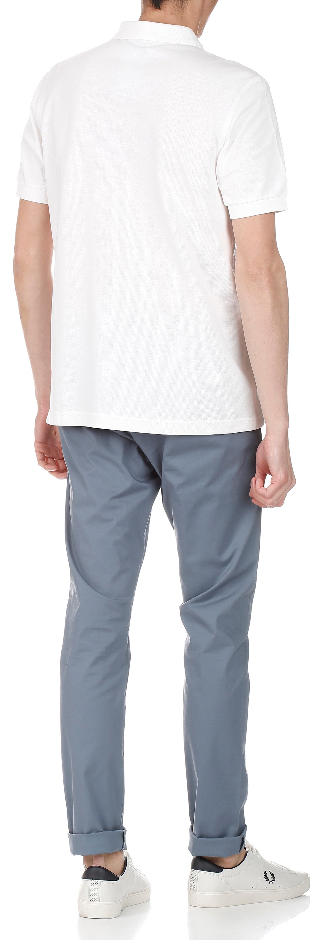 Slim-fit cotton piqué polo shirt FRED PERRY White