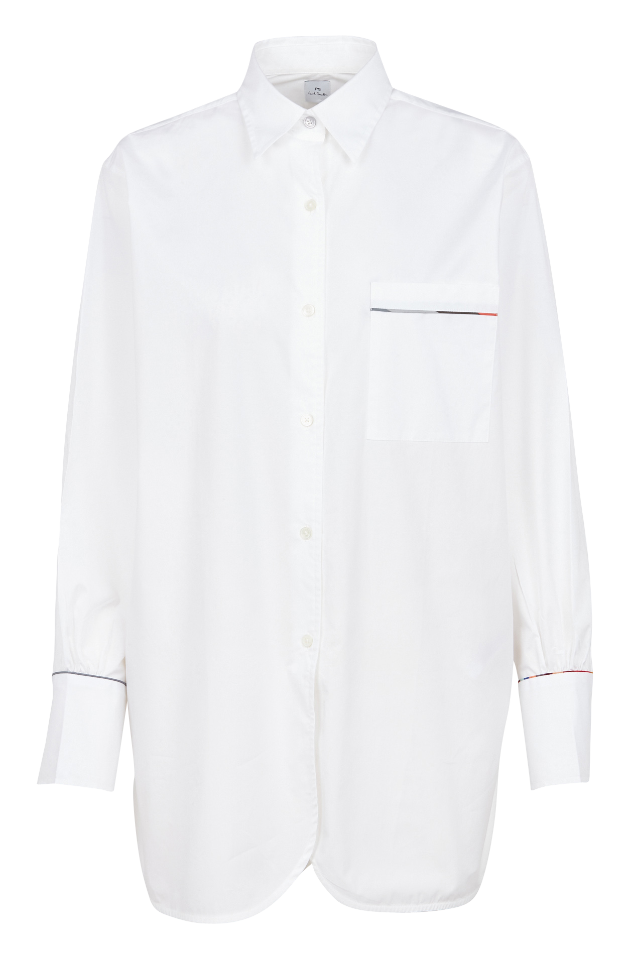 Organic cotton-blend shirt with classic collar PAUL SMITH White