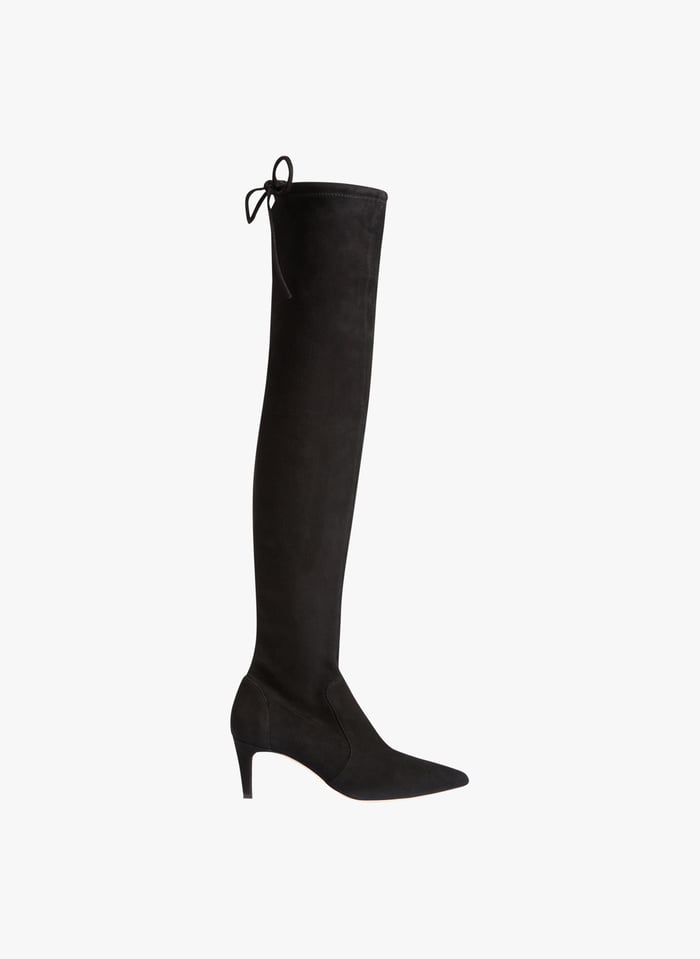 Cuissardes en cuir velours Noir