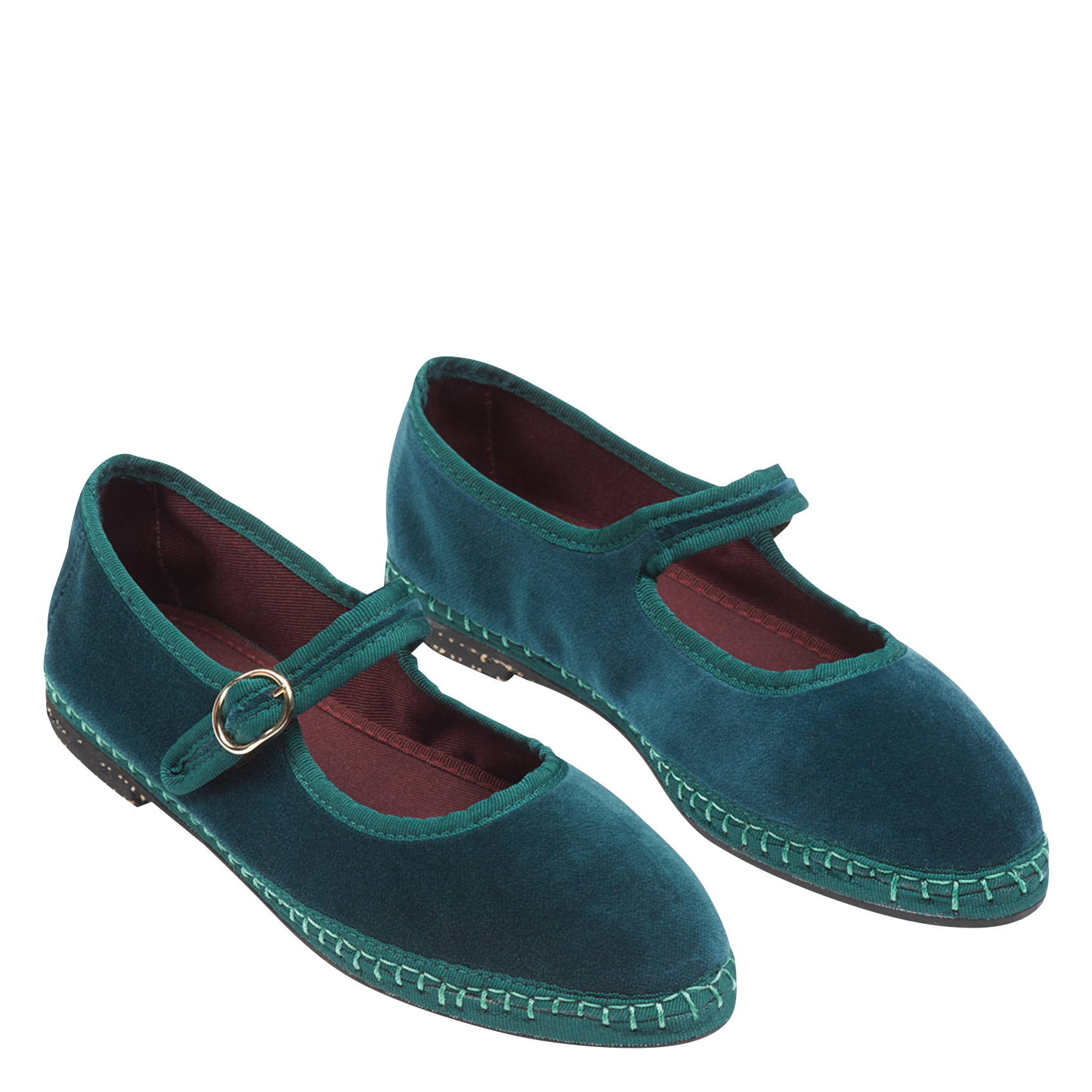 Velvet espadrilles FLABELUS Green