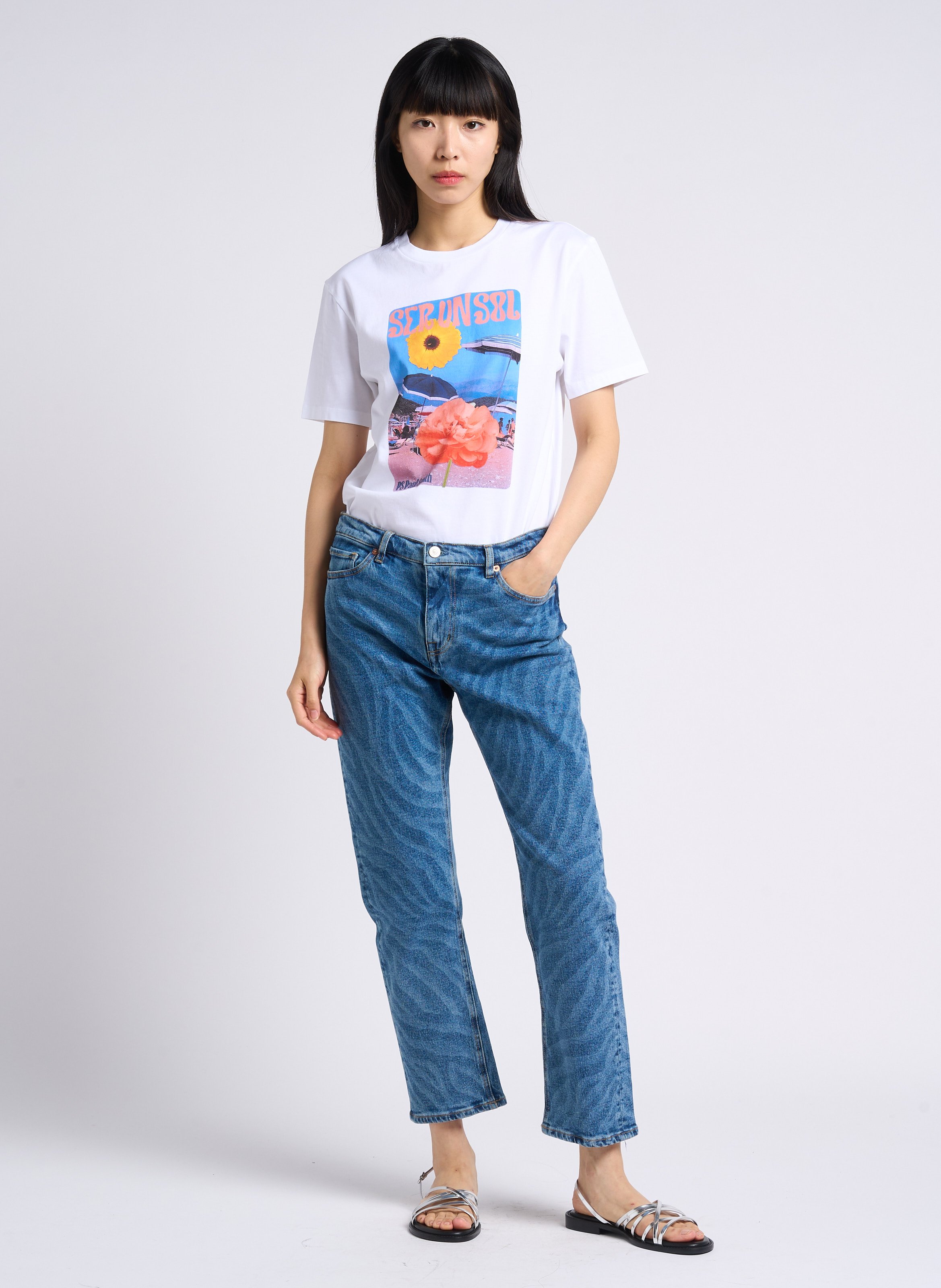 Straight patterned cotton-blend jeans PAUL SMITH Multicolored