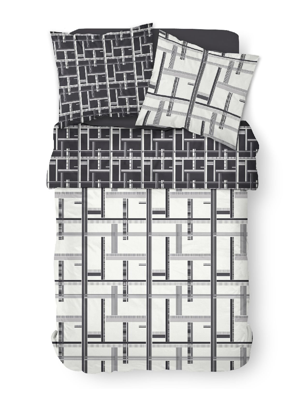 Printed cotton bedding set TODAY LINGE DE MAISON Black