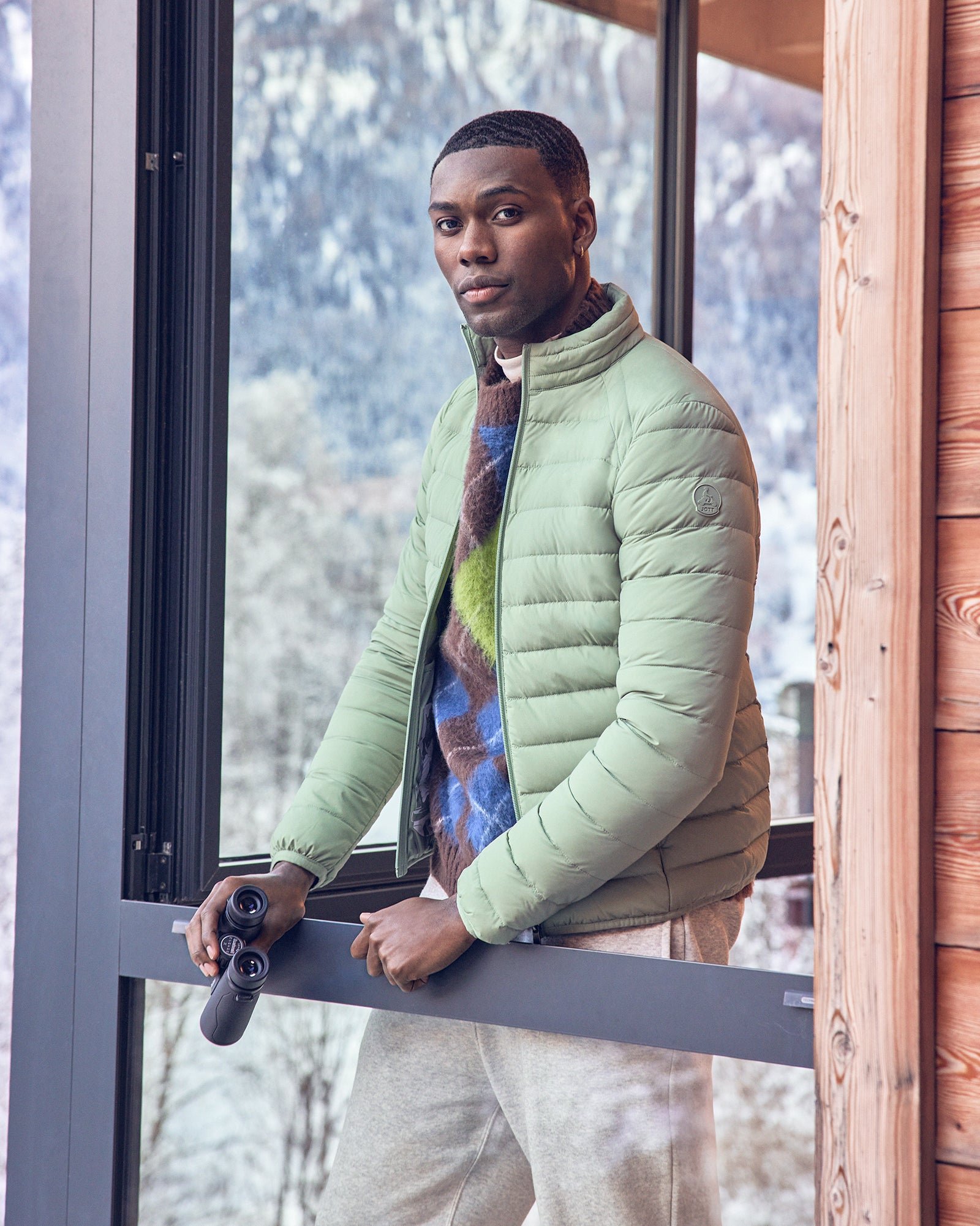 Stretch light down jacket aragon Vert mineral Jott Men Place