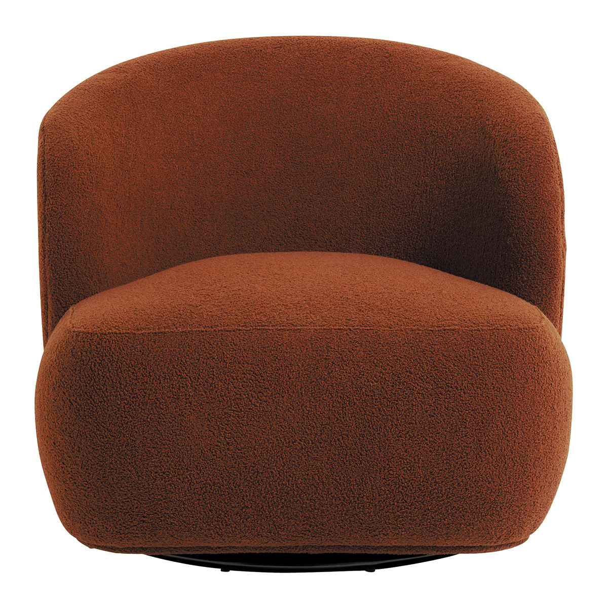 Lisette armchair in terracotta bouclé fabric BLANC D'IVOIRE Red
