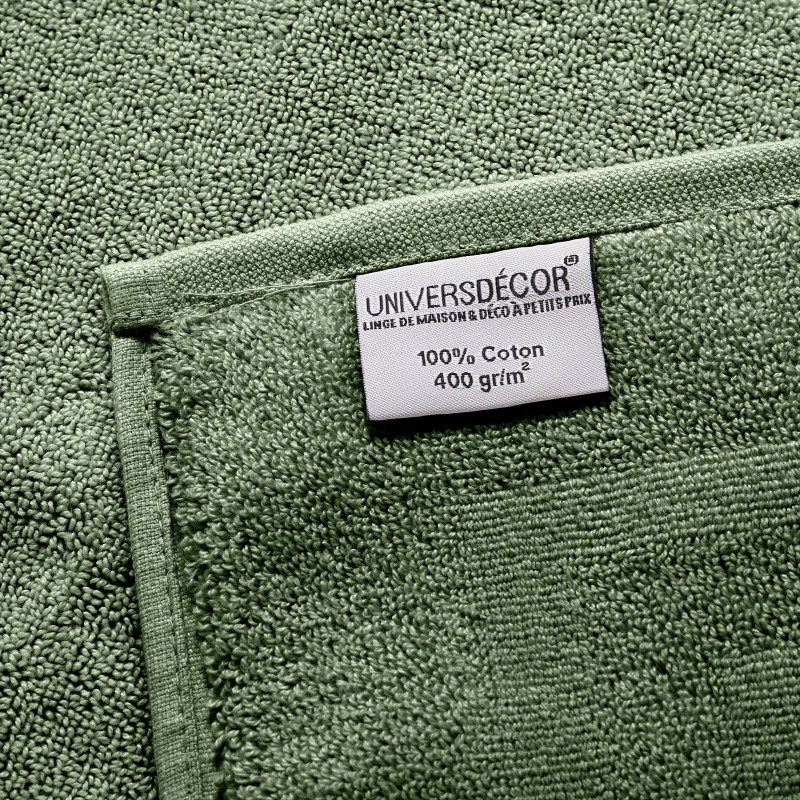 100% combed cotton bath towel COTON PUR Green