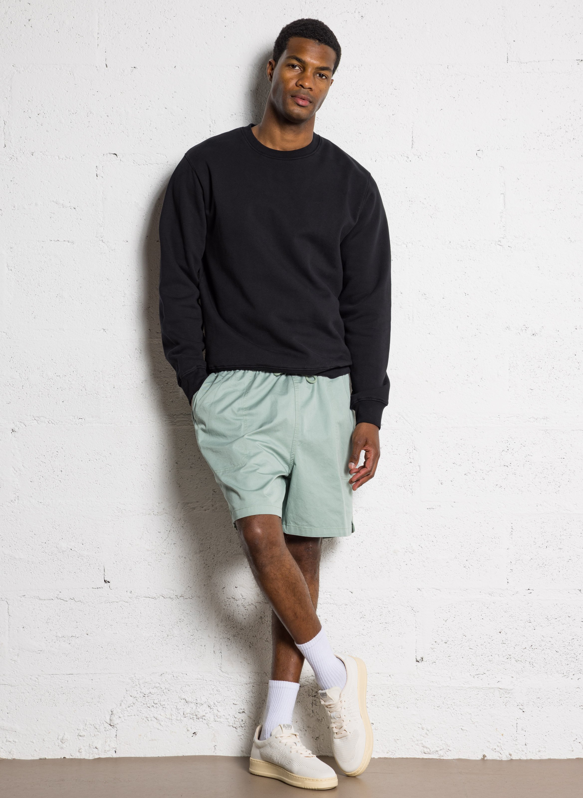 Rundhals-Sweatshirt aus Bio-Baumwolle, Regular Fit COLORFUL STANDARD Schwarz