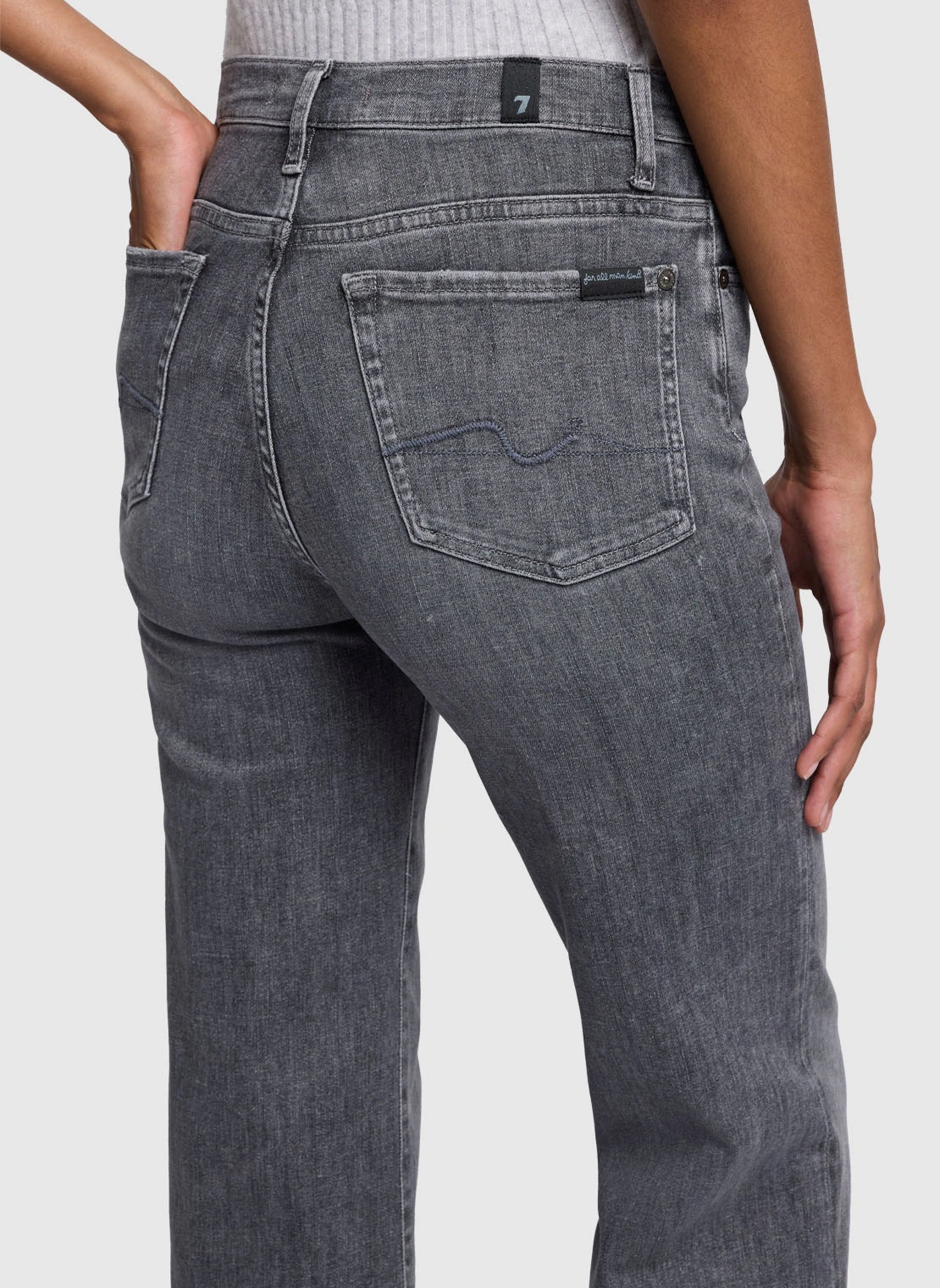Bootcut jeans met hoge taille 7 FOR ALL MANKIND Grijs