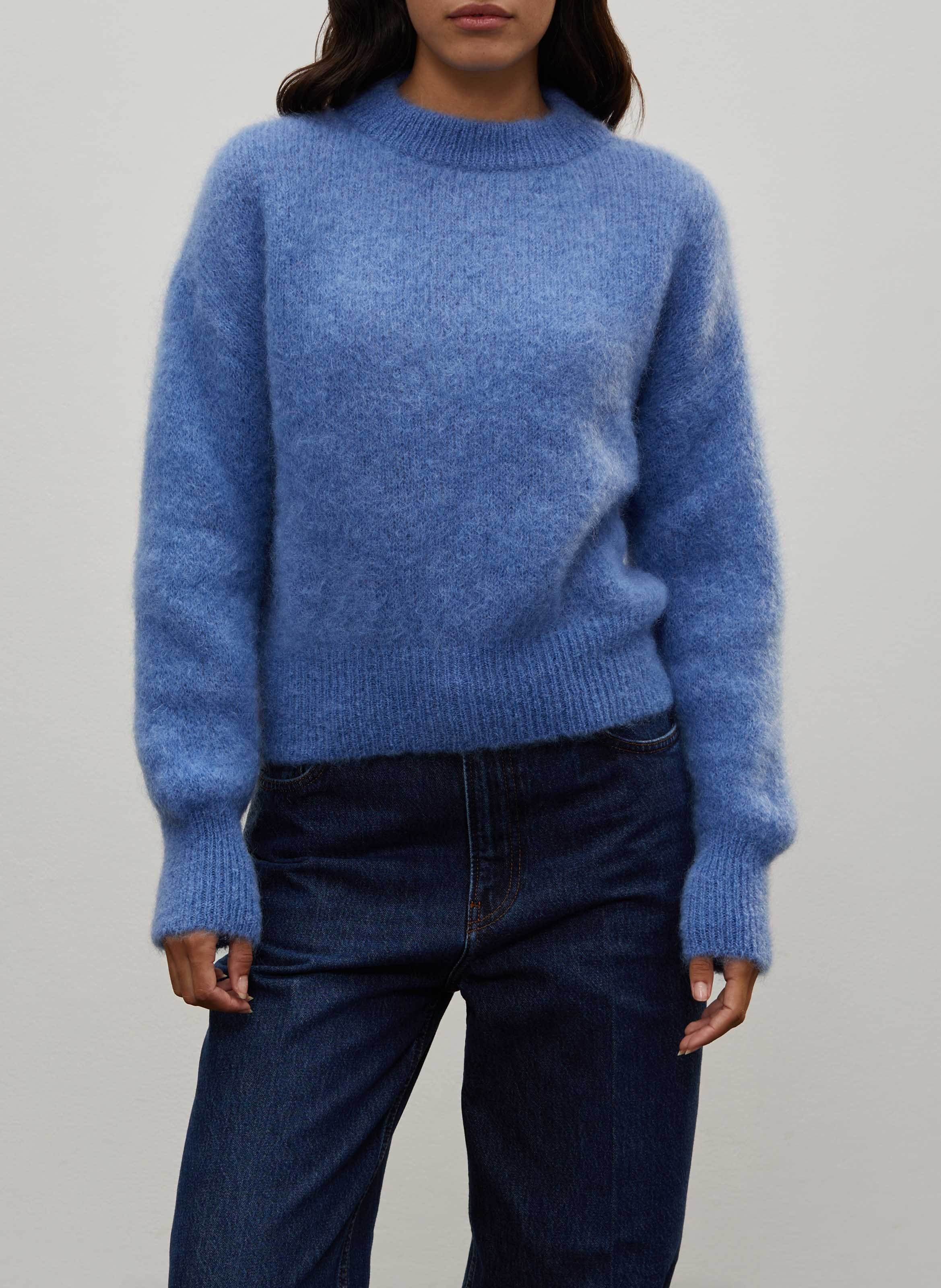 Pull col rond en laine mélangée SURPRISE