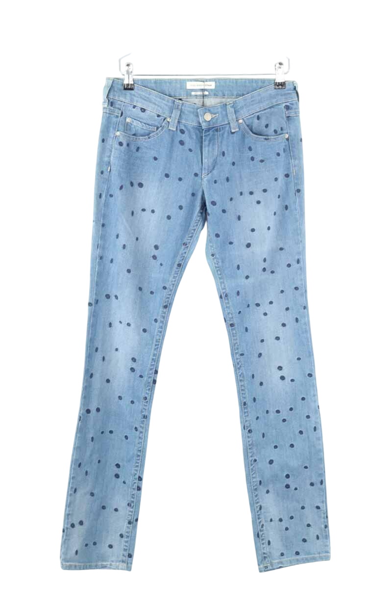 Cotton straight jeans ISABEL MARANT ÉTOILE - SECONDE MAIN Blue