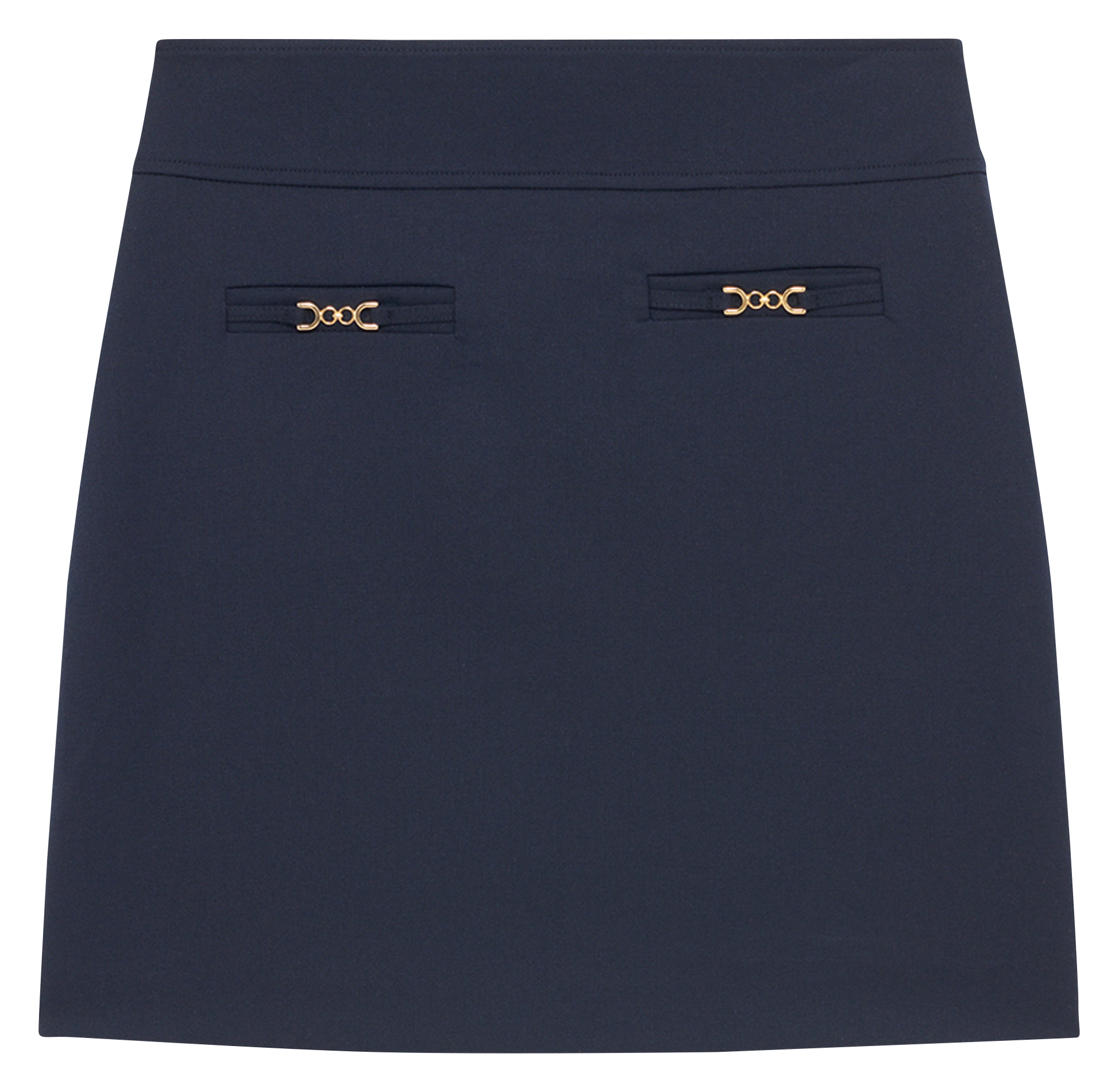 Jupe courte à mors PABLO Bleu