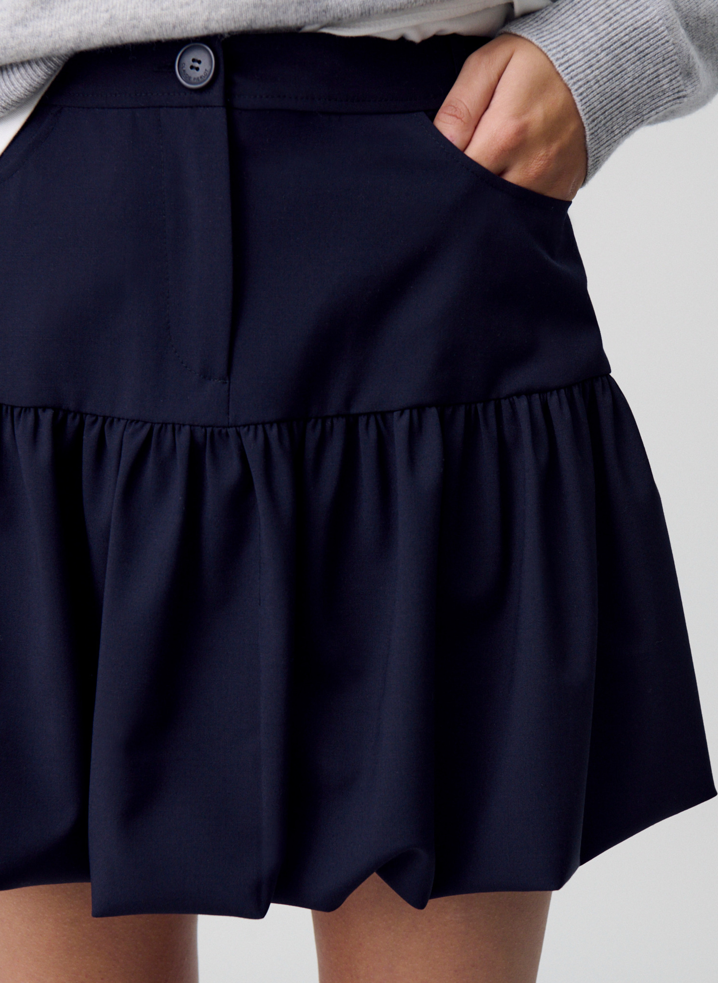 Jupe courte ballon uni  CLAUDIE PIERLOT Bleu