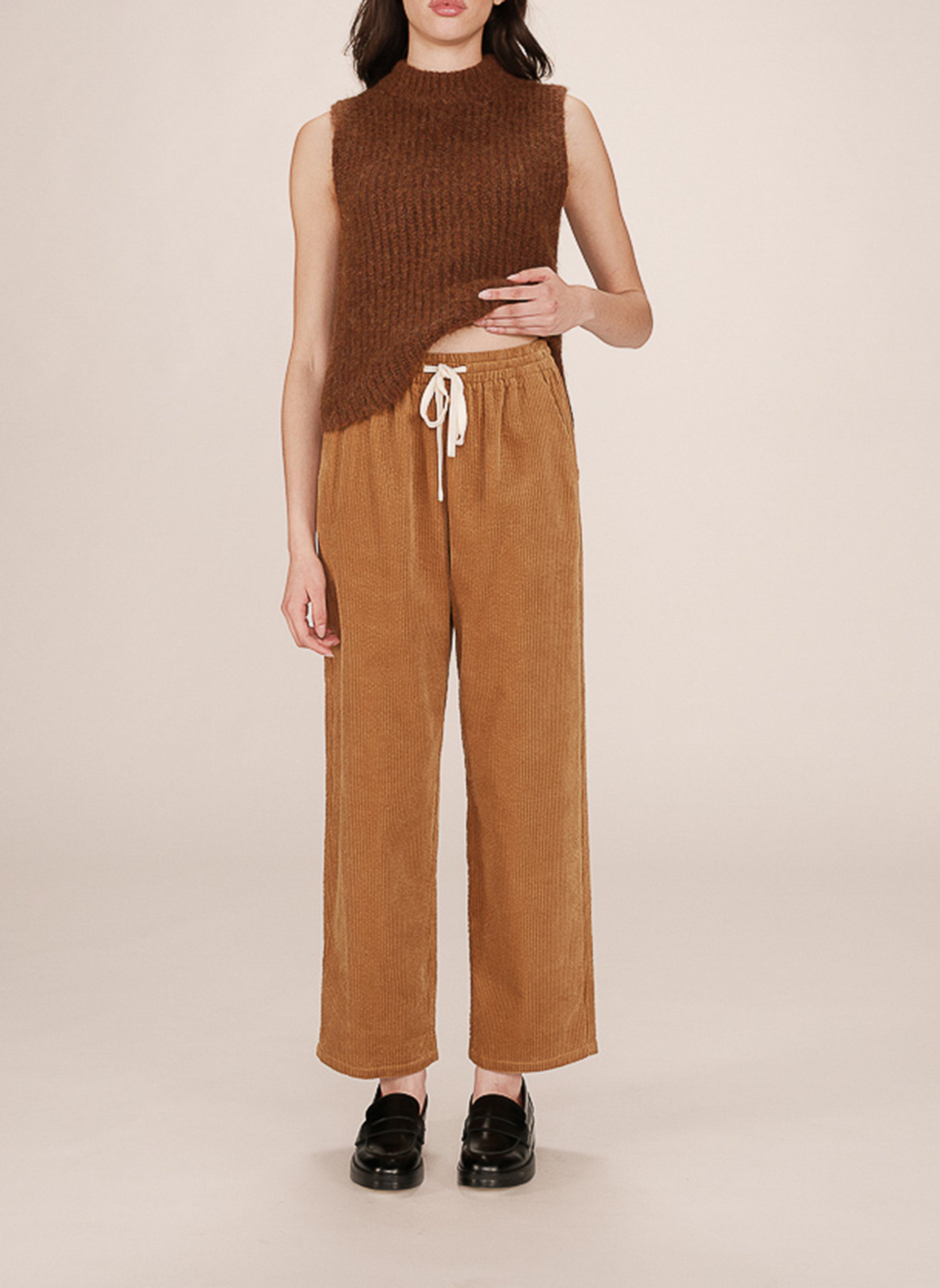 Gerade geschnittene Baumwollhose GRACE ET MILA Gelb