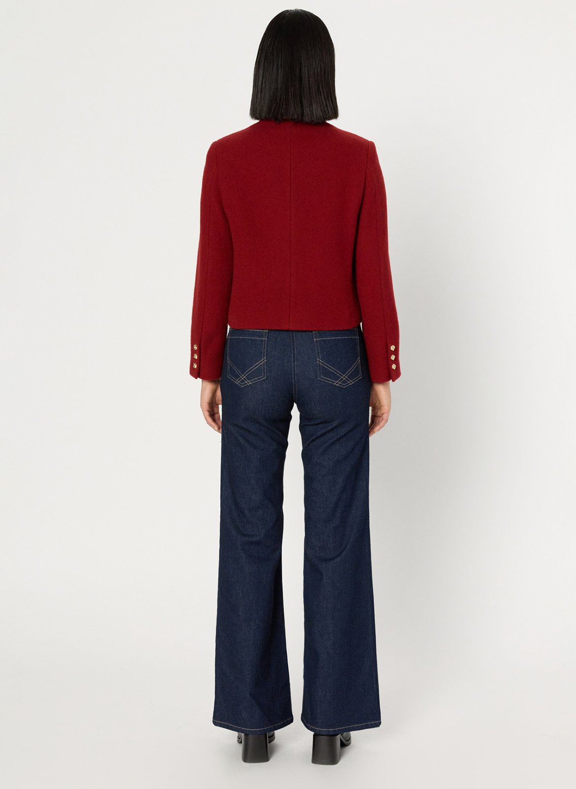 Veste col classique en laine  GERARD DAREL Rouge