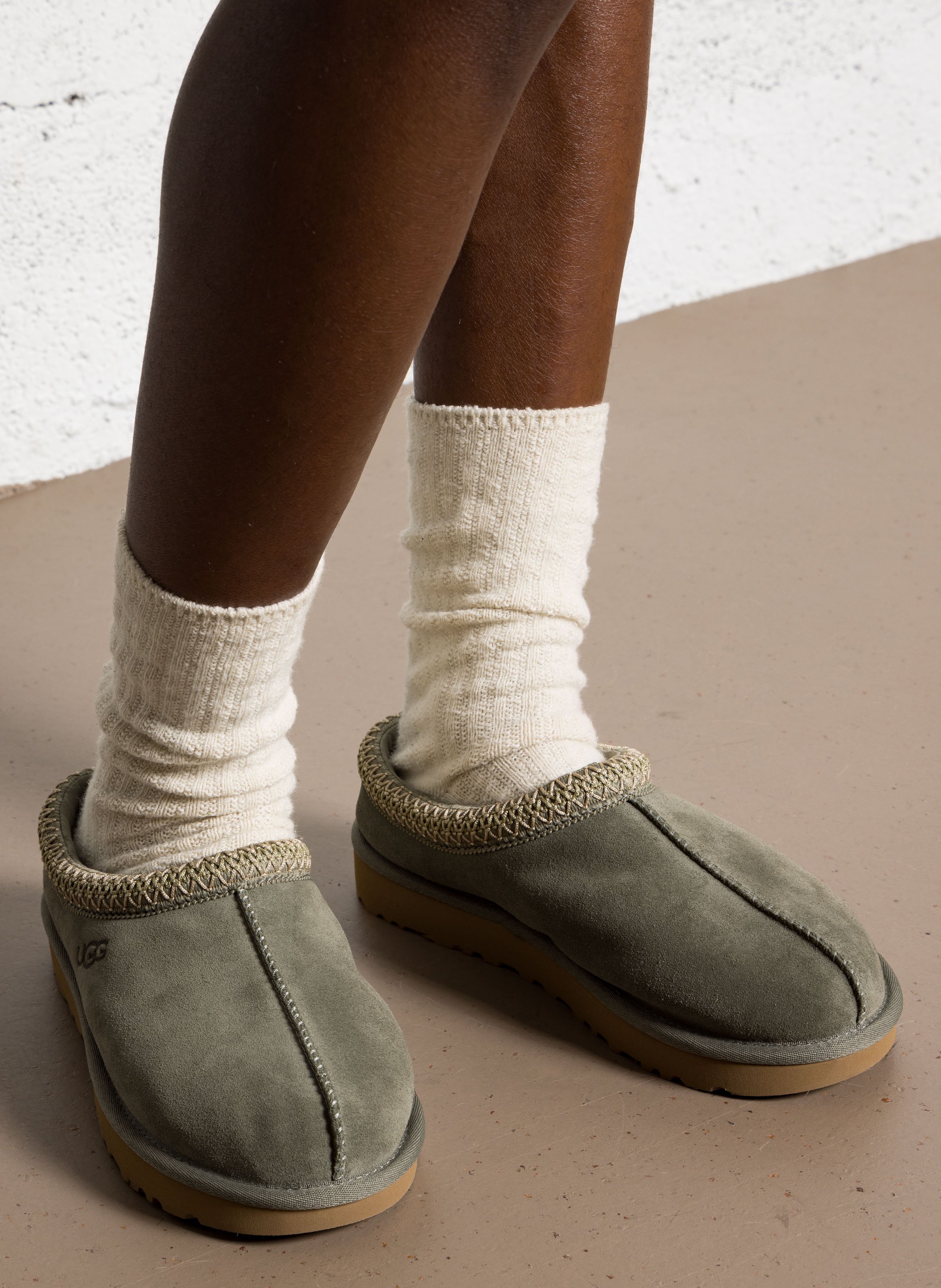 Sabots en cuir mélangé UGG Vert