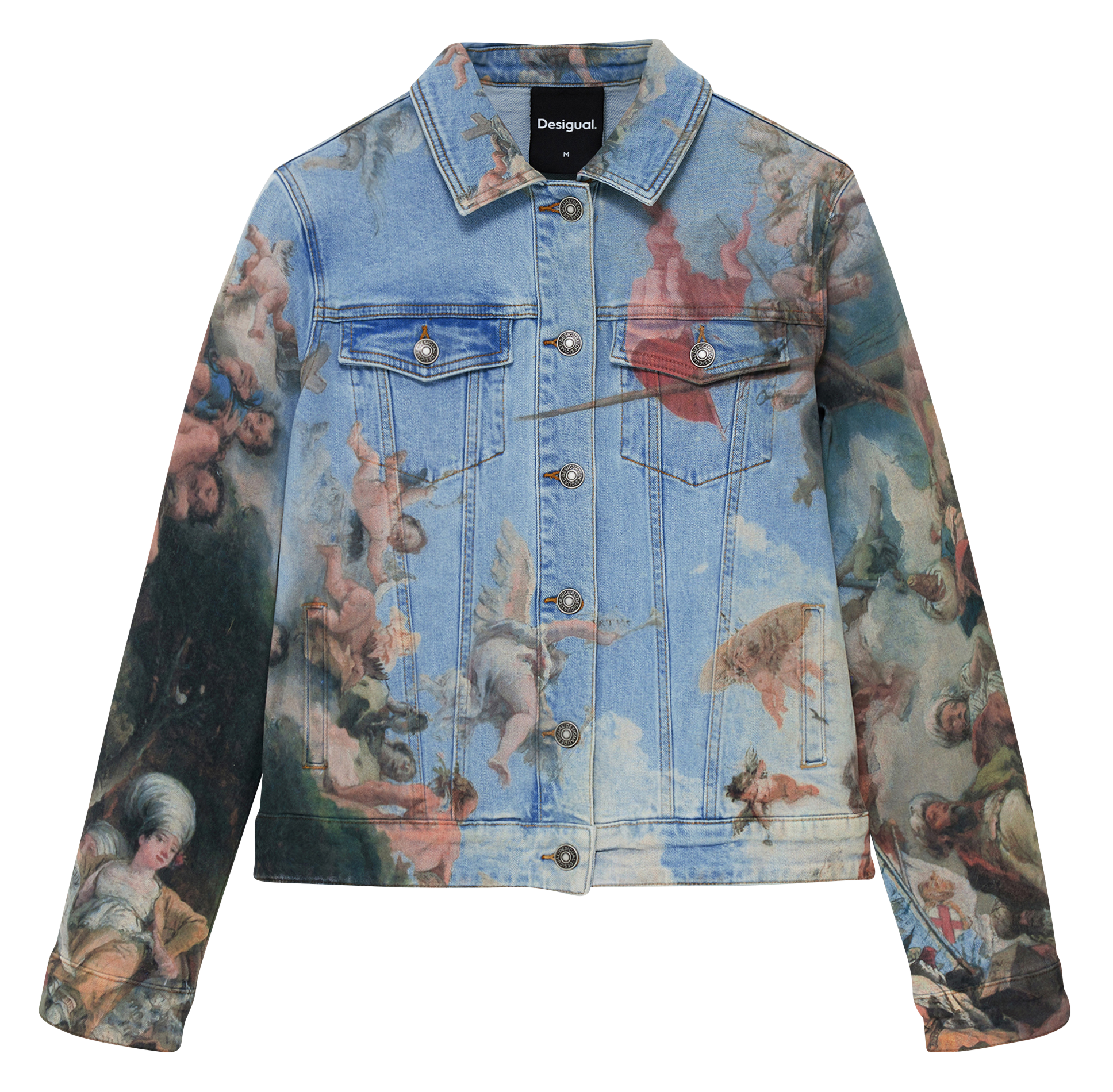 Veste en jean imprimée avec poches  DESIGUAL Bleu