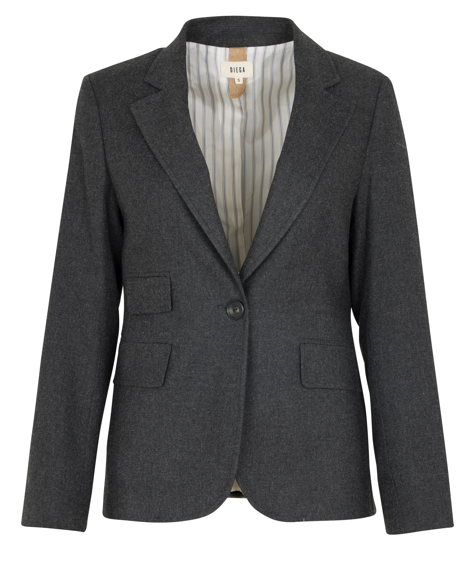 Veste ajustée col tailleur  DIEGA Gris