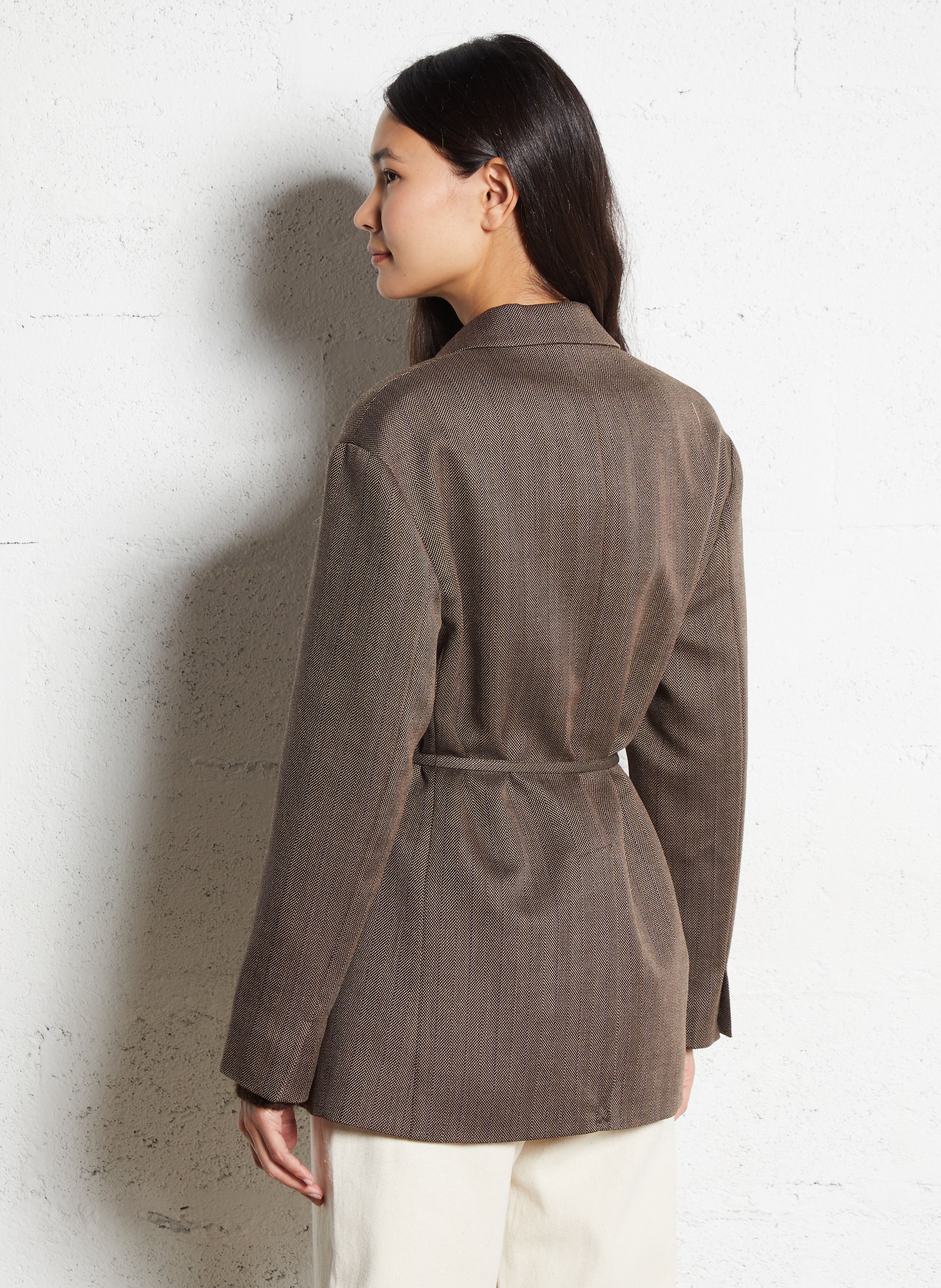 Veste de tailleur en laine  MOMONI Marron