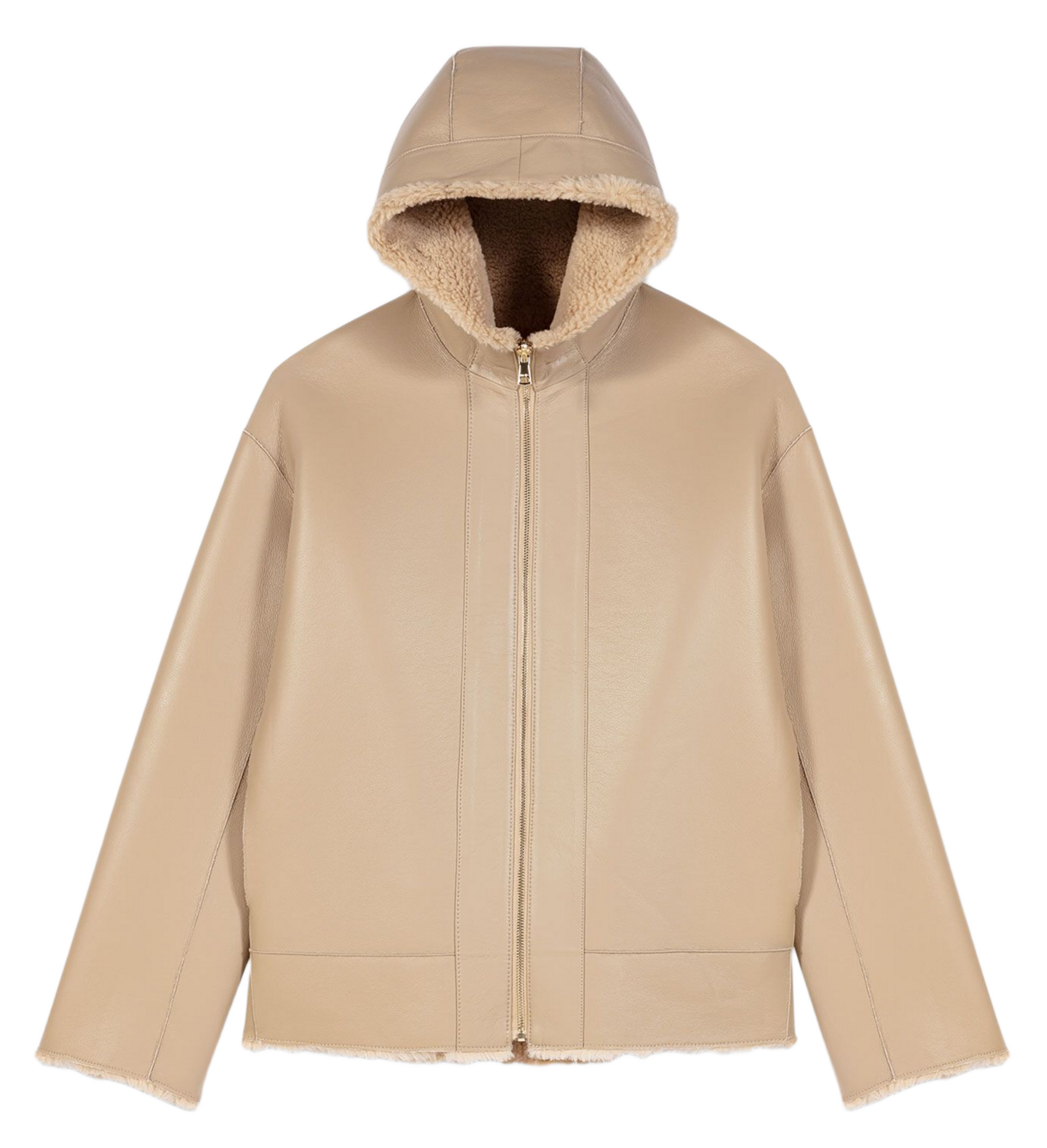 Manteau ample réversible à capuche MAJE Marron