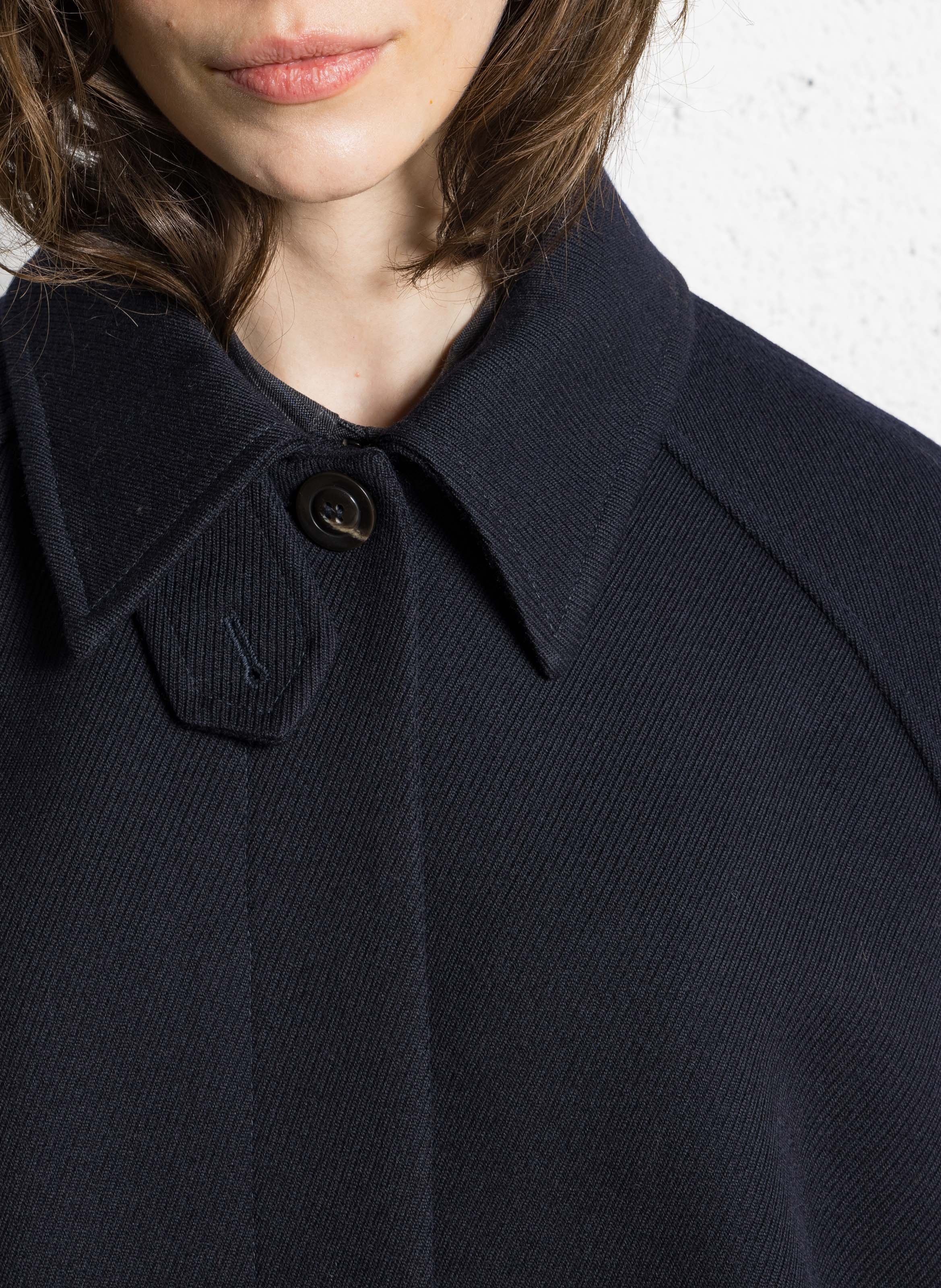 Manteau oversize col classique en laine SOEUR Bleu