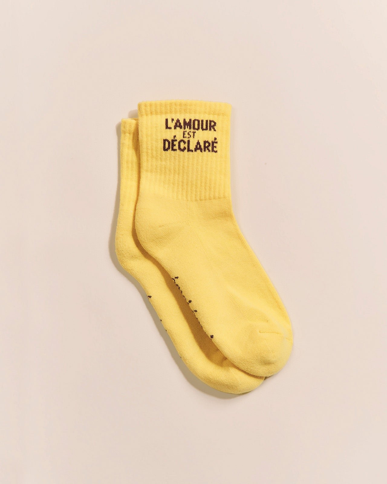 Les chaussettes l'amour est déclaré EMOI EMOI Jaune