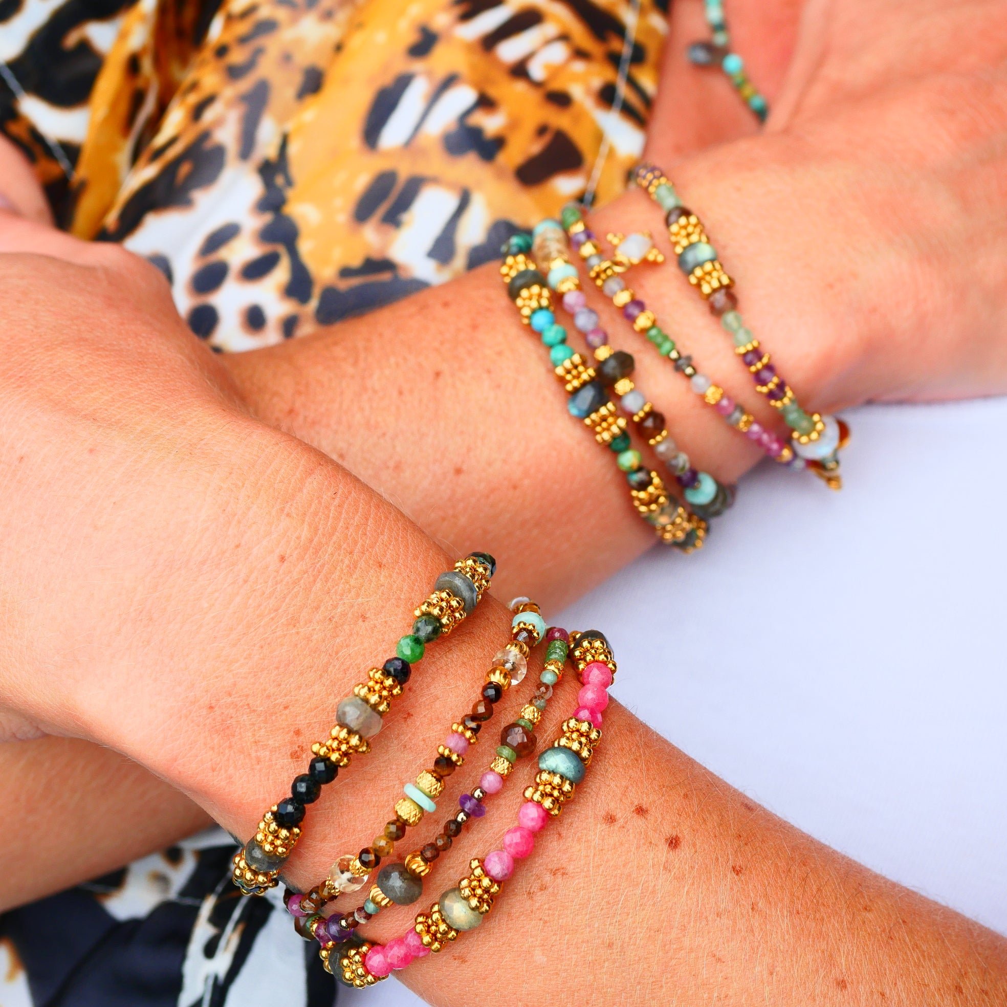 Tourmaline bracelet GINANDGER Multicolored