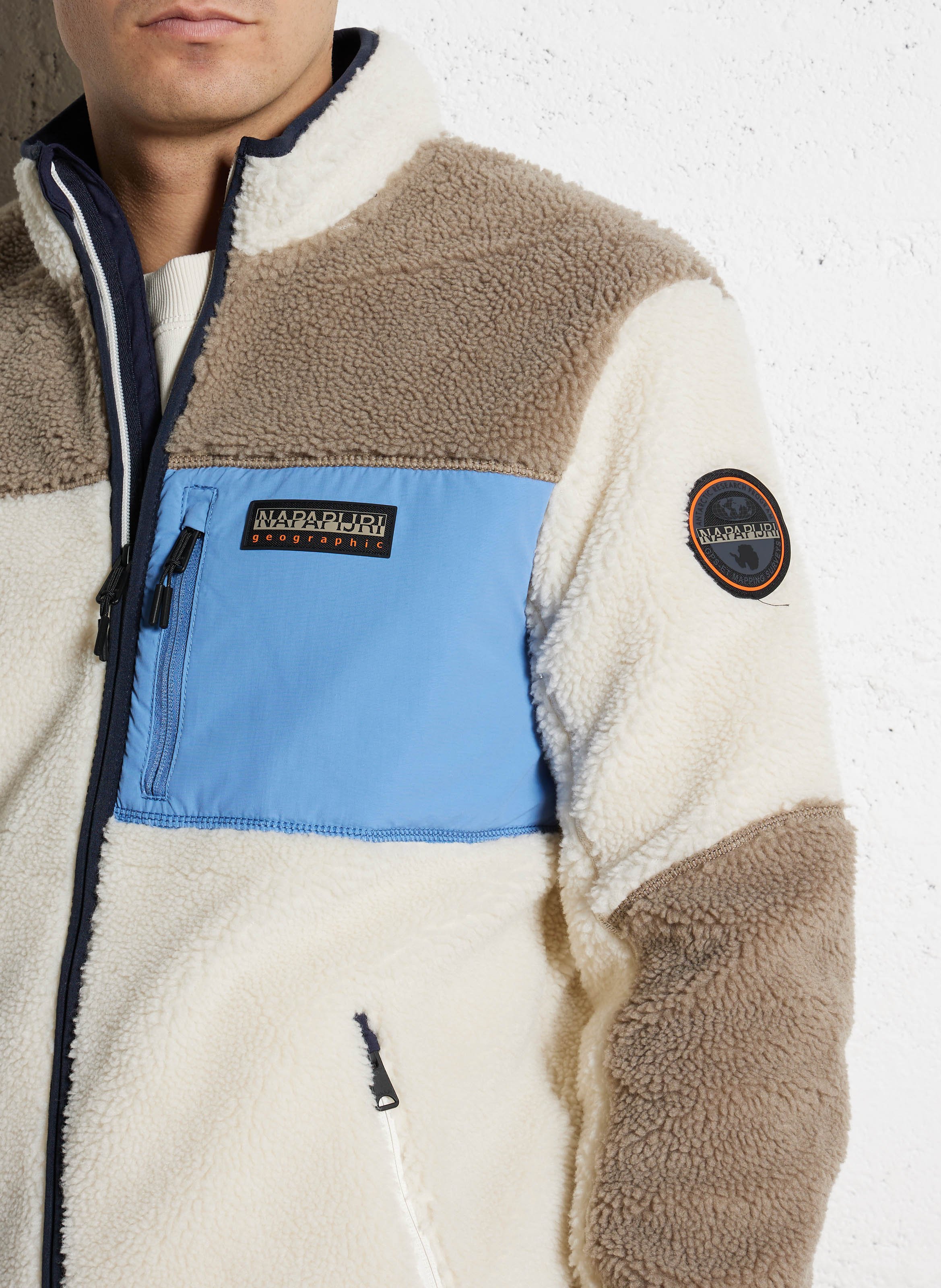 Rechte fleece met opstaande kraag NAPAPIJRI Beige