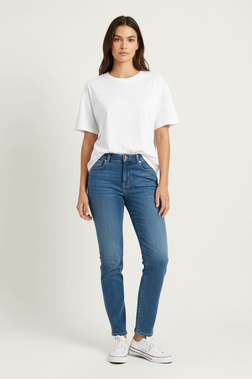 Cropped slim jeans with studs SEZANE - Seconde main Blue