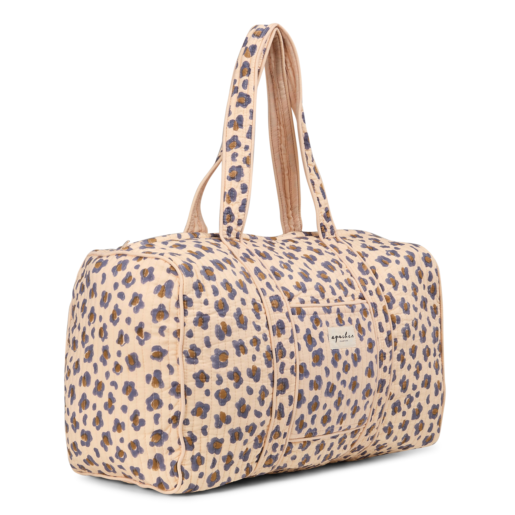 Gedruckte Reisetasche aus gesteppter Baumwolle APACHES COLLECTIONS Beige