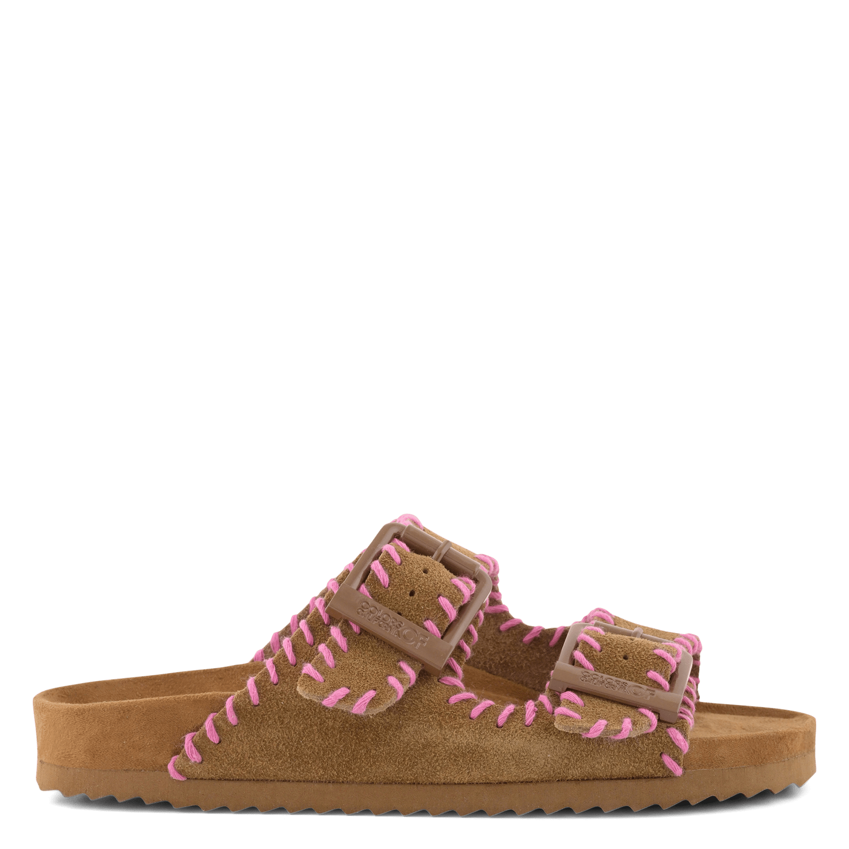 Sandales plates en cuir velours COLORS OF CALIFORNIA