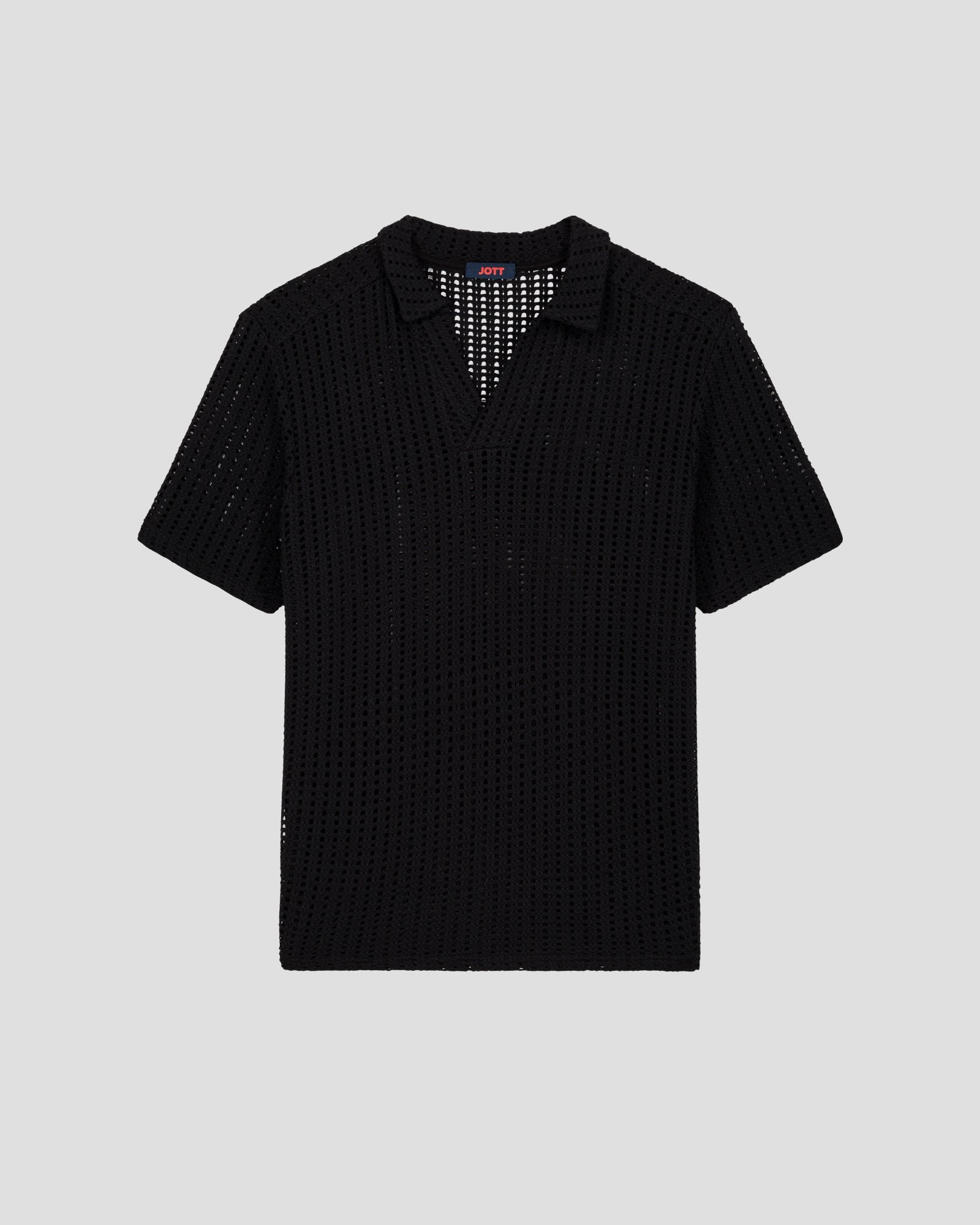 Bruno cotton knit polo JOTT Black