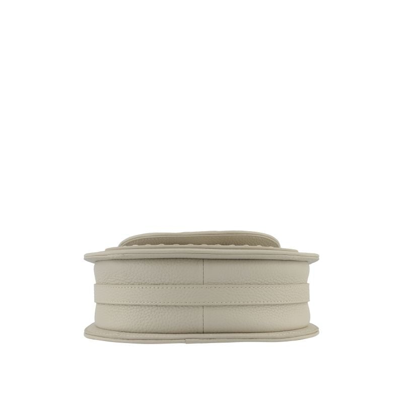 Shoulder bag in soft cowhide leather POURCHET Beige