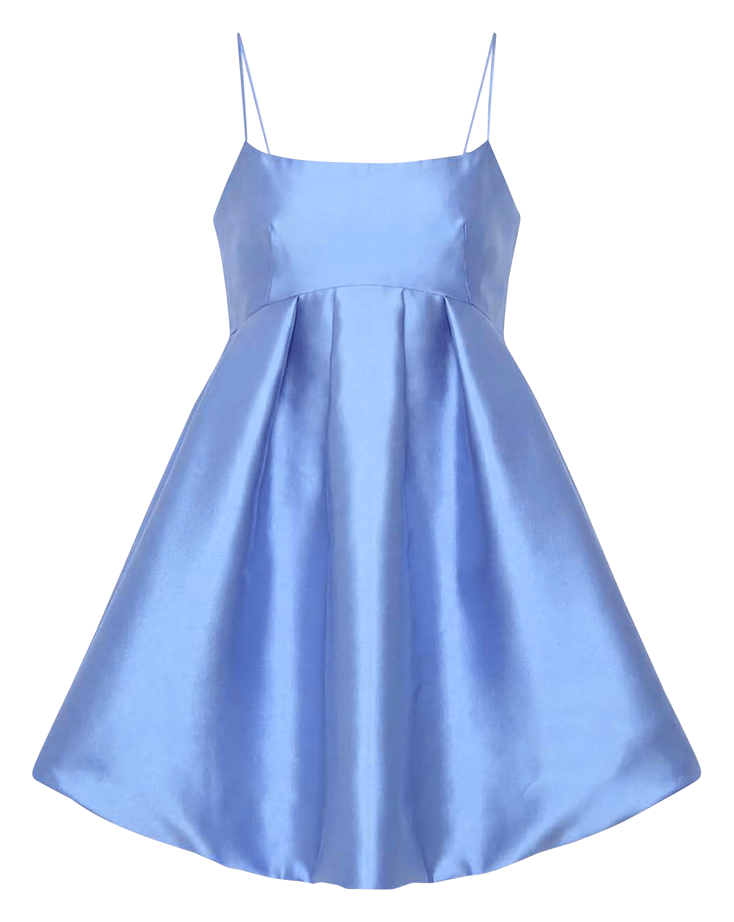 Korte puffy satijnen jurk TARA JARMON Blauw