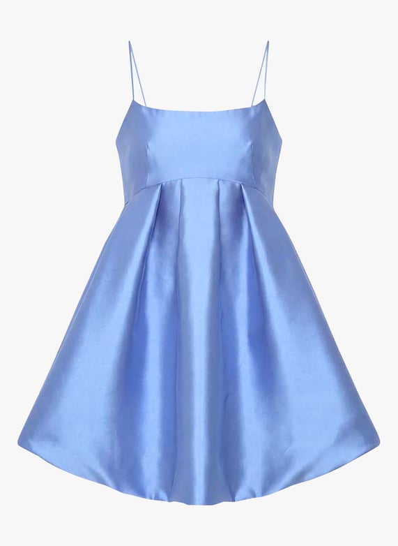 Short puff sleeve satin dress Blue Tara jarmon - Women | Place des Tendances Short puff sleeve satin dress Blue Tara jarmon - Women | Place des Tendances