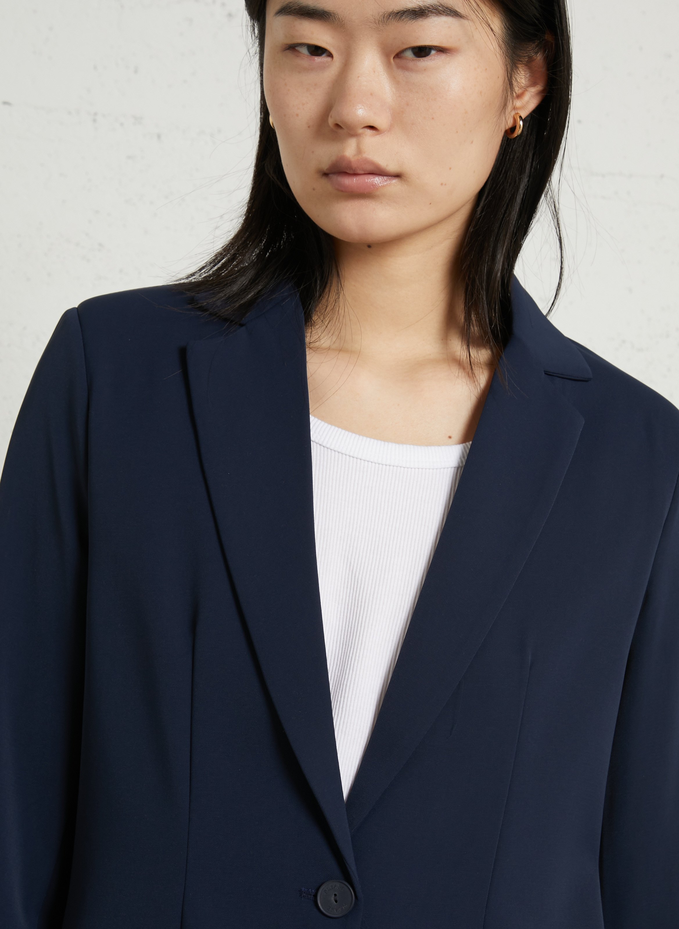 Getailleerd effen blazer PLEASE Blauw