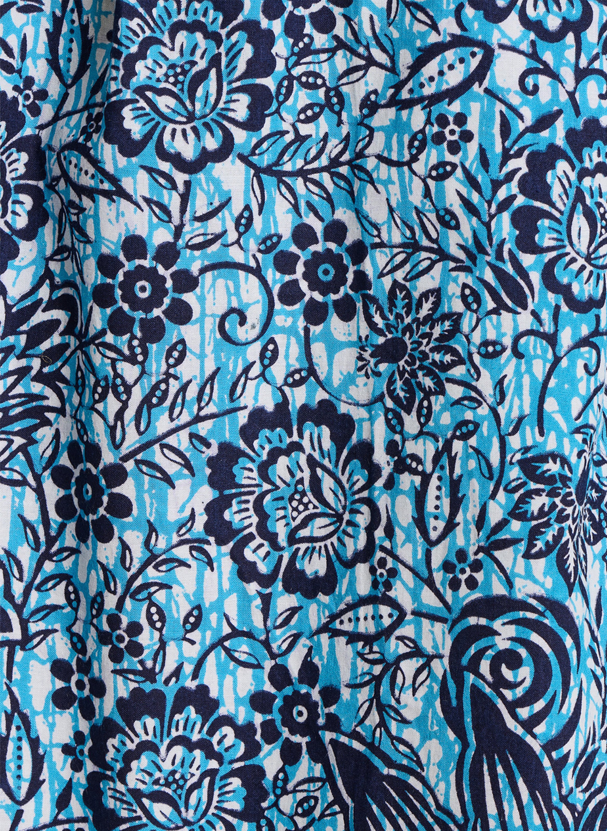 Jupe longue en coton imprimé LA FEE MARABOUTEE Bleu