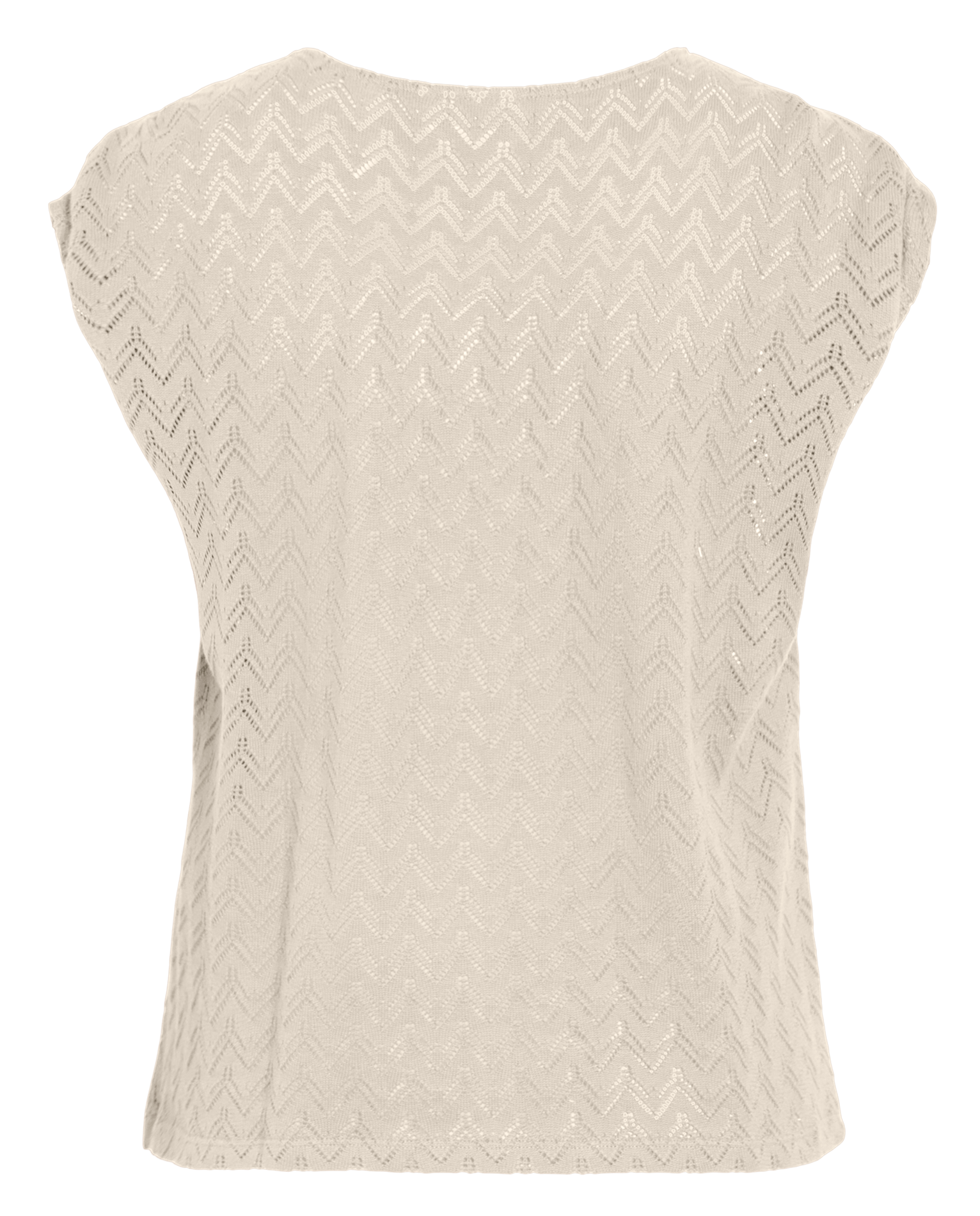 Oberteil mit Rundhalsausschnitt aus Bio-Baumwolle mit Lochmuster VILA Grau