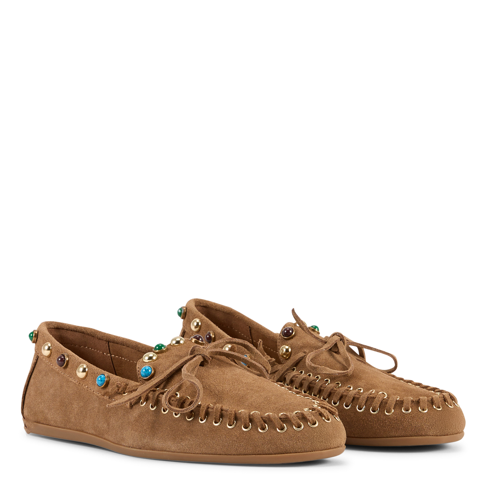 Mocassins en cuir velours BIBI LOU Marron