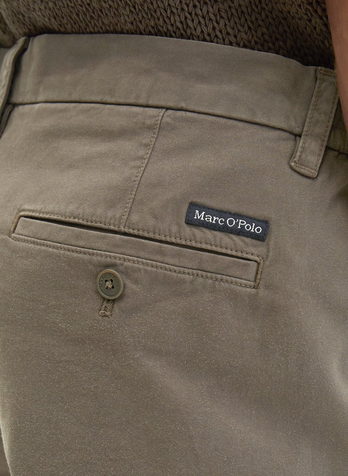 Short en coton mélangé Kaki